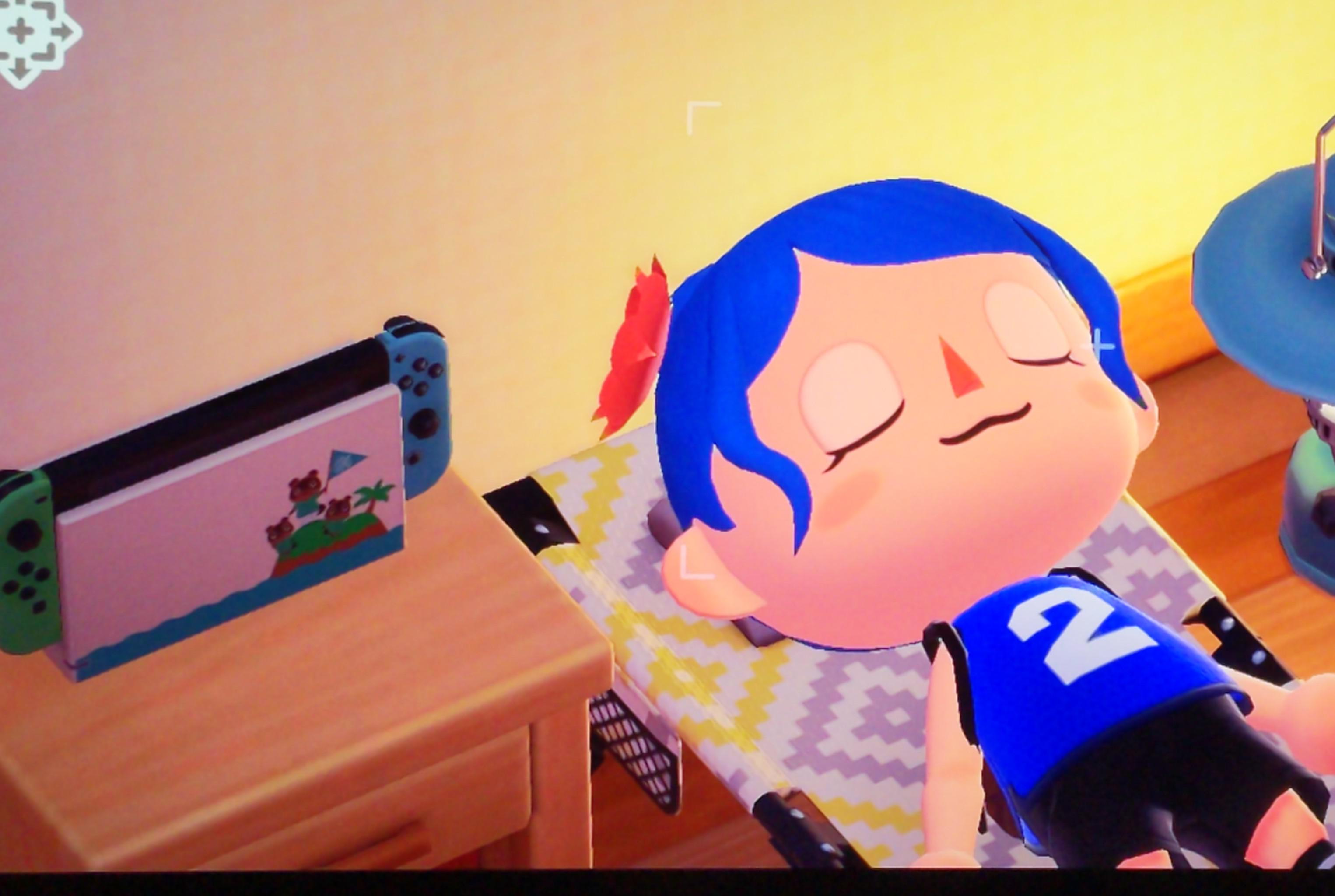 Me sleeping peacefully after finally getting hold of my Animal Crossing