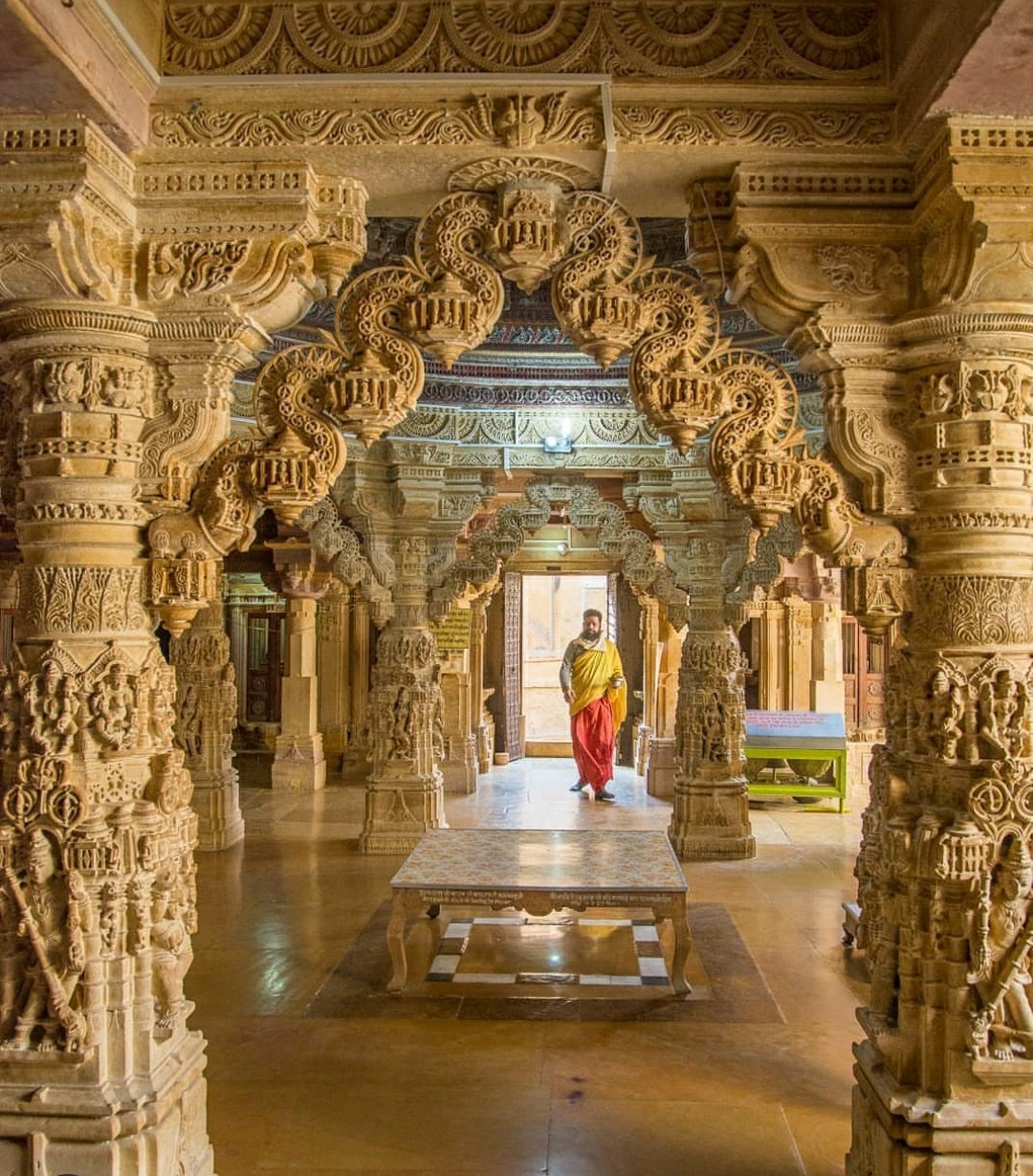 Amazing intricate work at Jaisalmer jain temple Showcasing India r