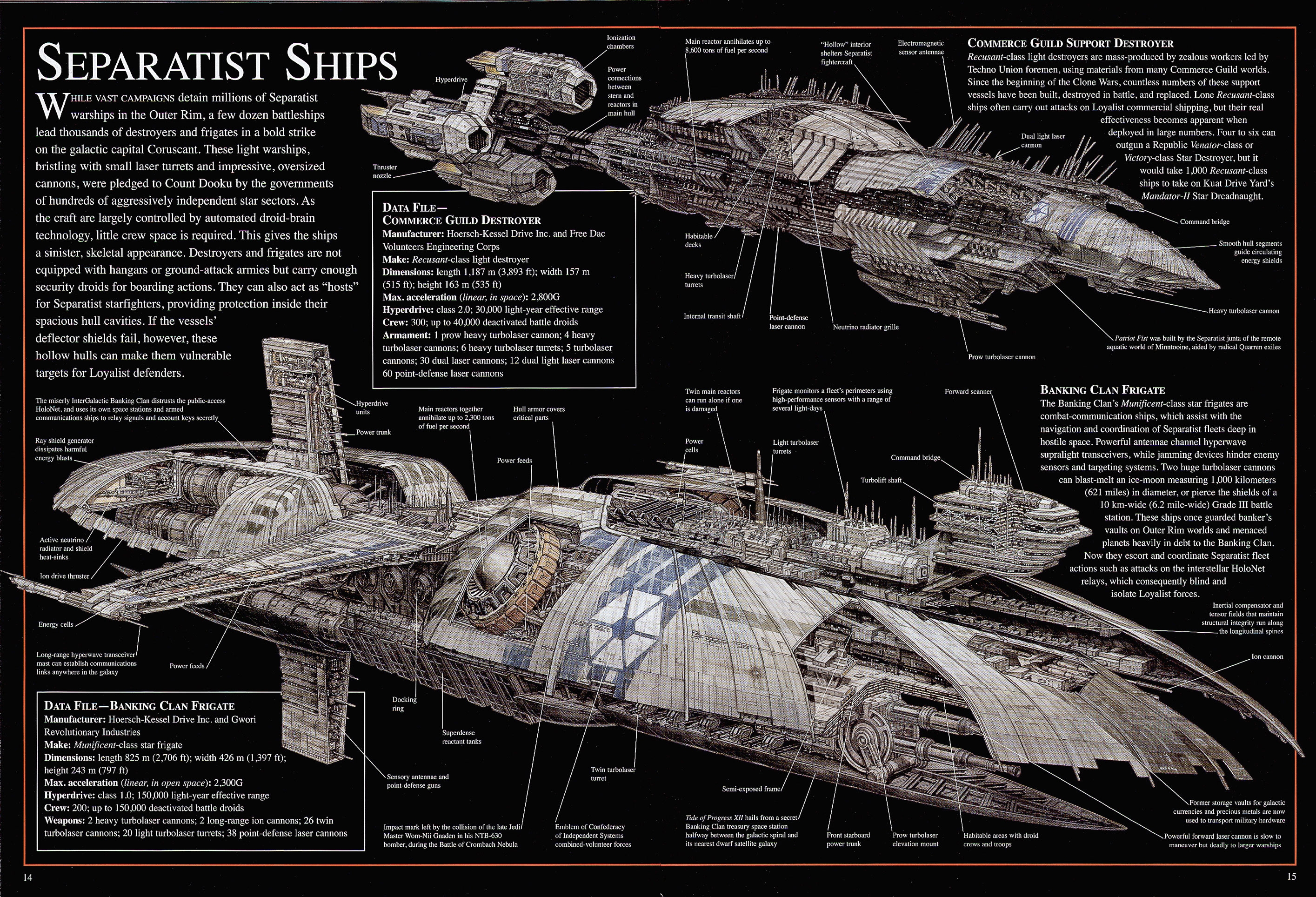 Recusant class light Destroyer and Munificent Class frigate (Star Wars