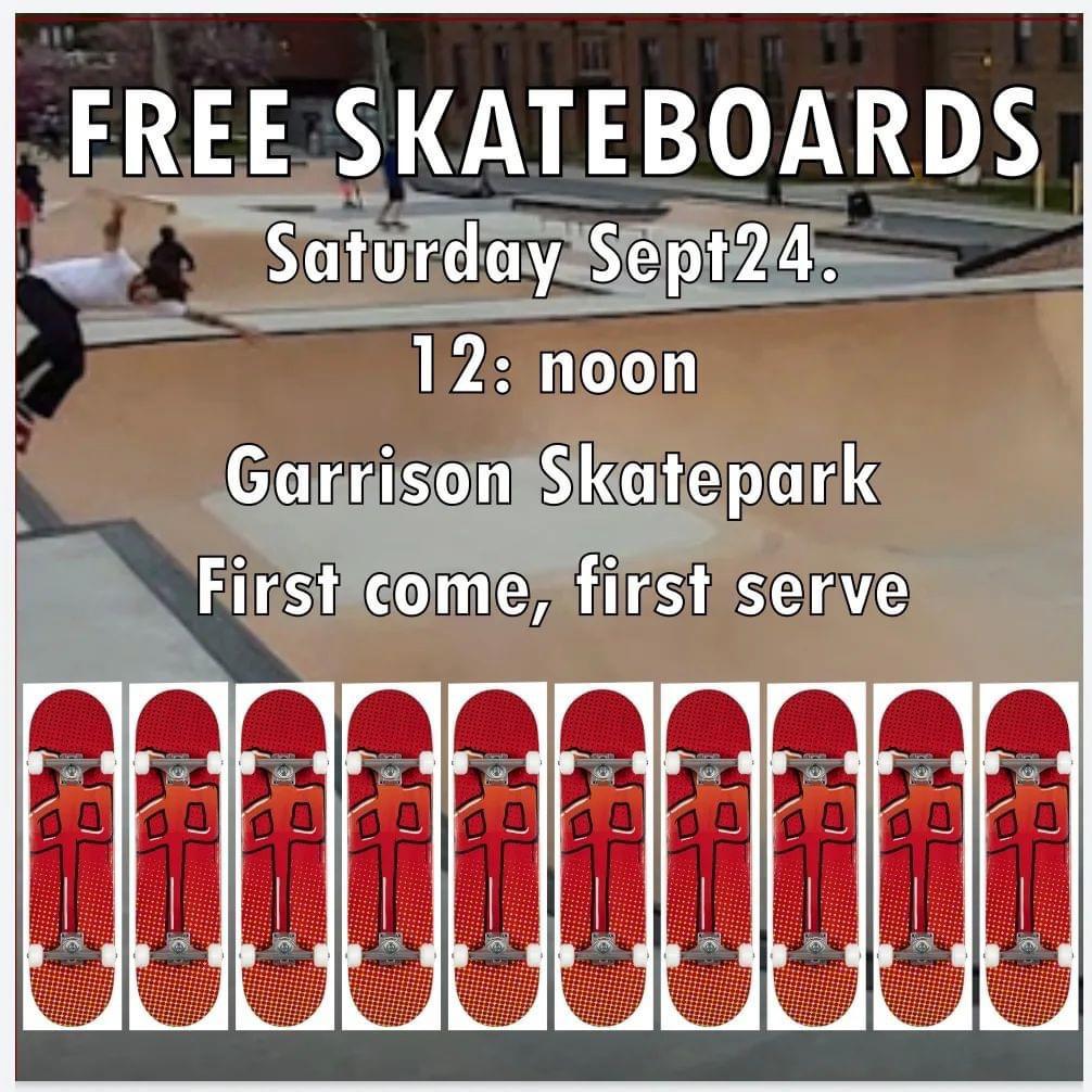 Today downtown after the rain, free RDS skateboards for anyone looking