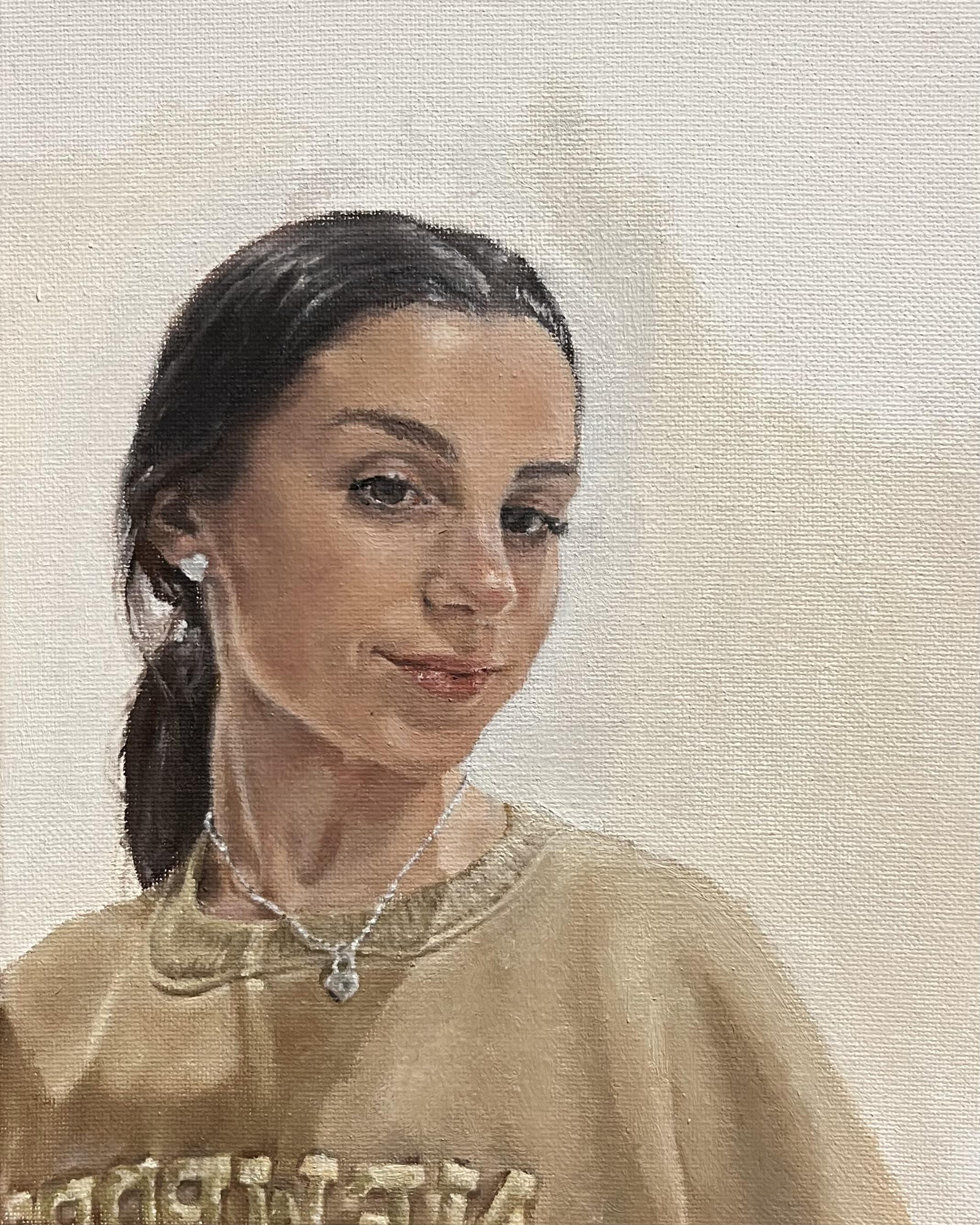 Olivia, me, oil paint, 2022 Art