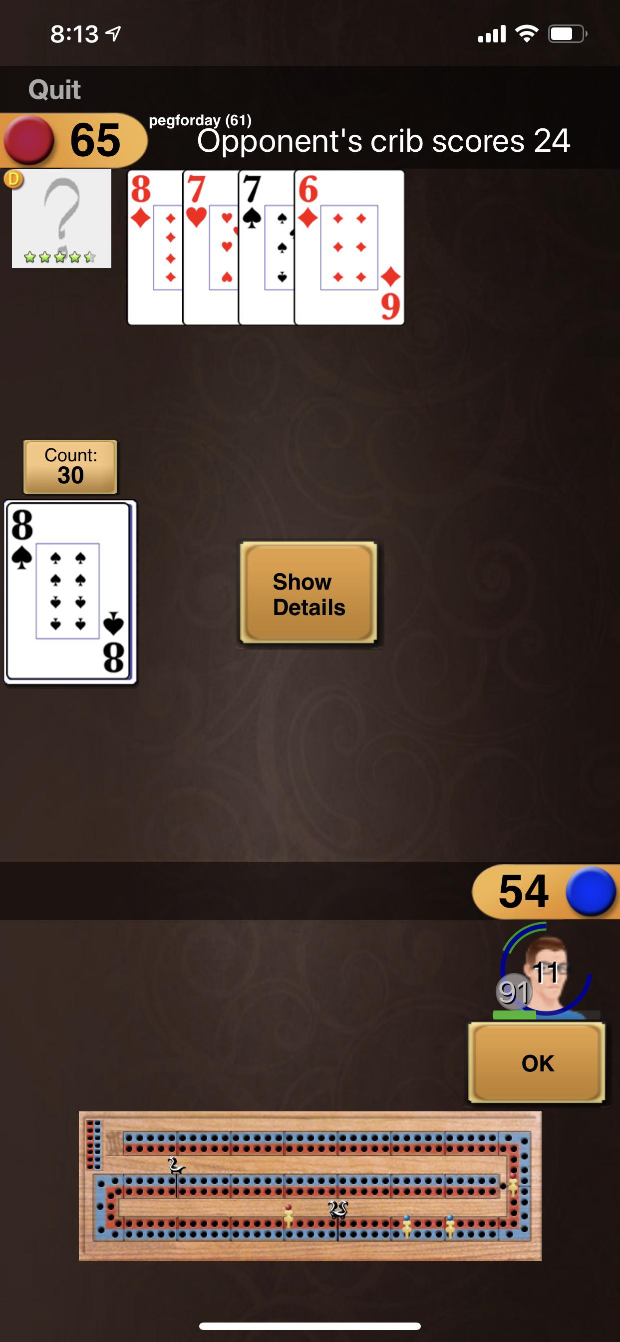 Now that was a bad discard r/Cribbage
