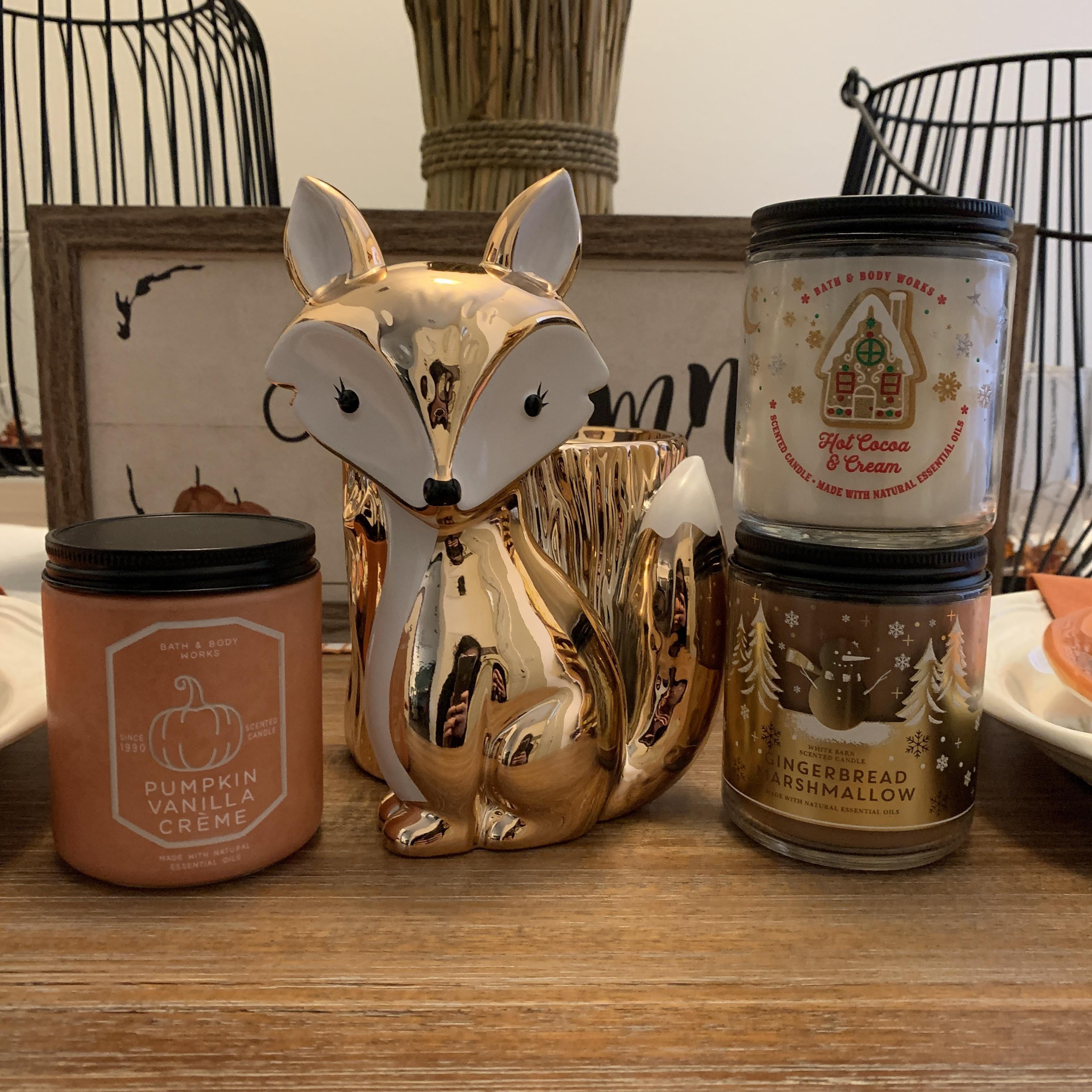 My haul today, the fox candle holder was 50 off along with the Pumpkin