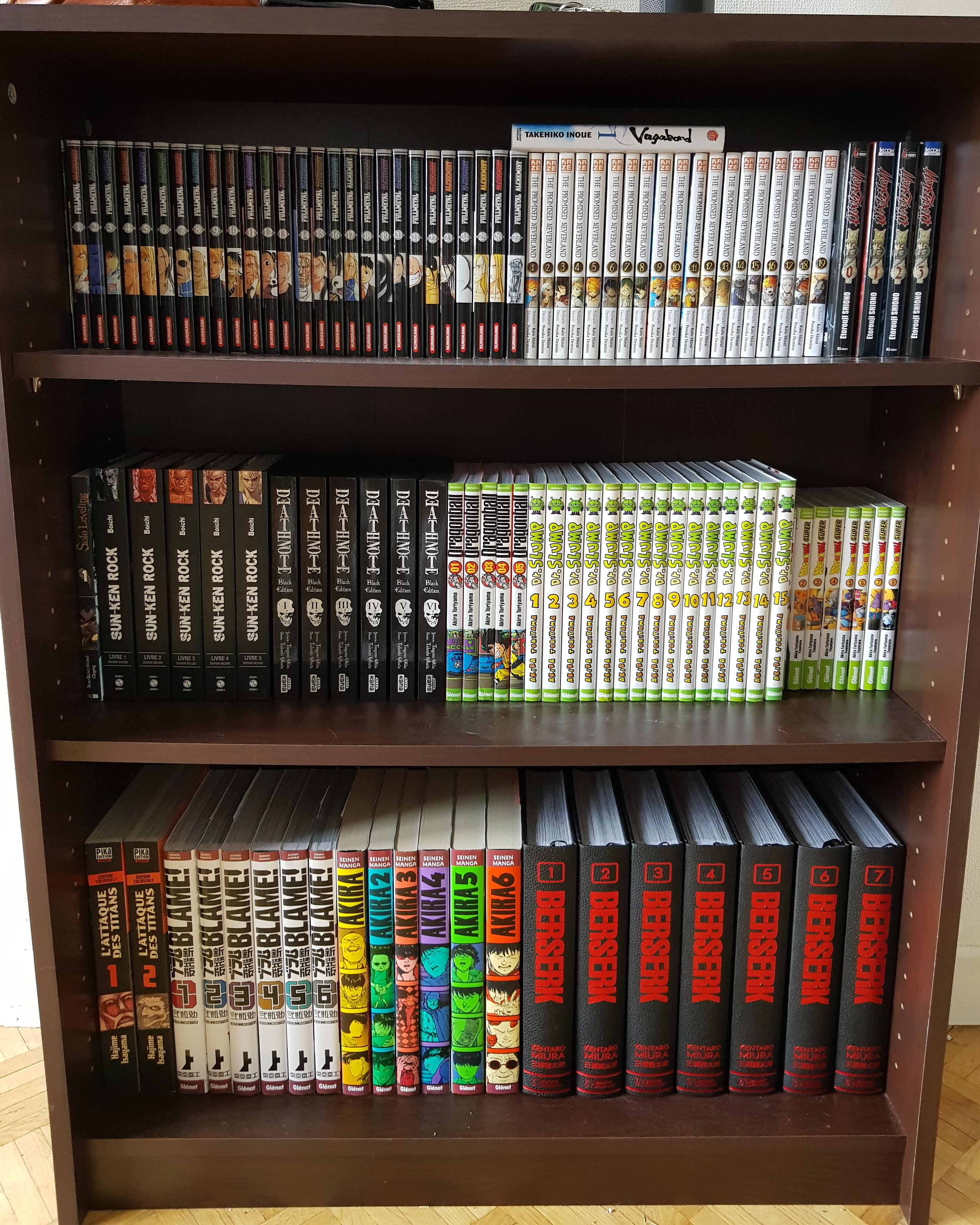 My manga bookcase is officially full ! What do you think of it ? r