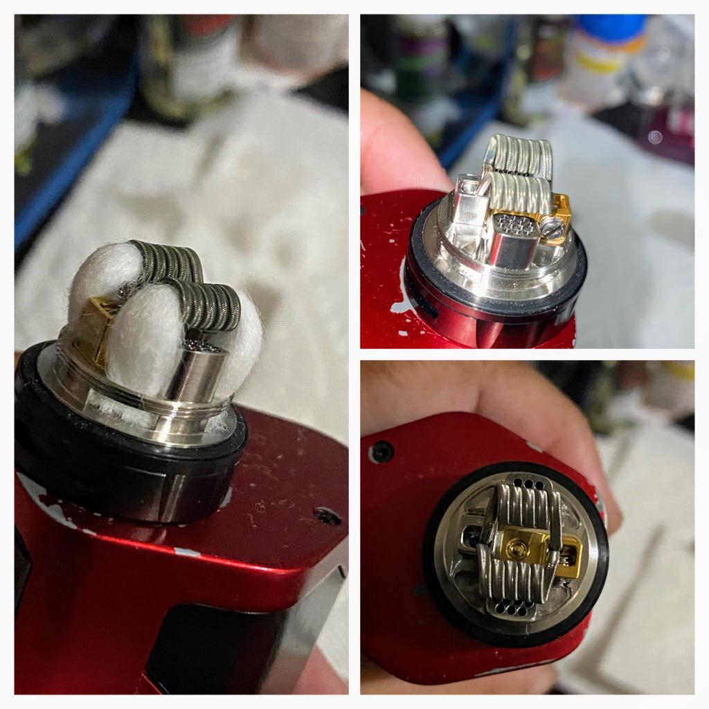 Coils build of my new Rebirth RTA. These are dual 3mm id Ni80 Alien