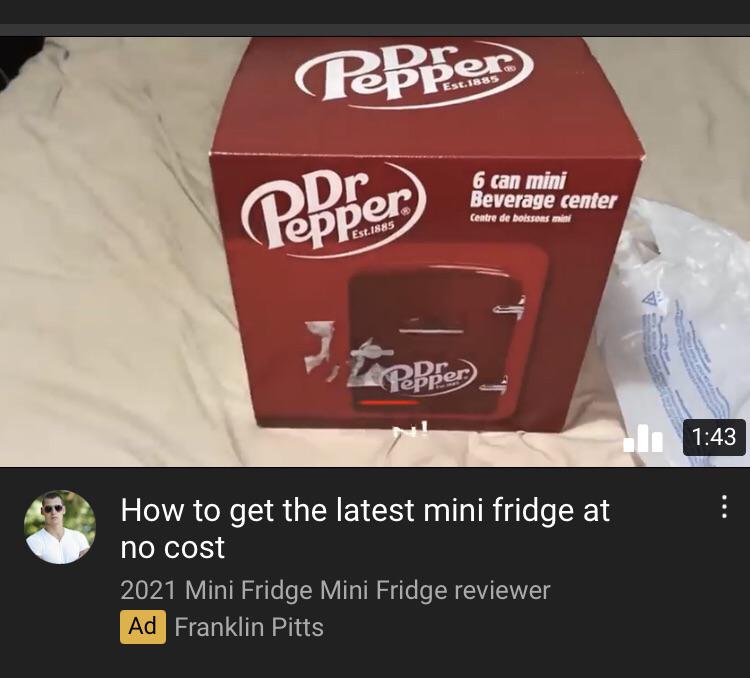 dr pepper mini fridge r/shittymobilegameads