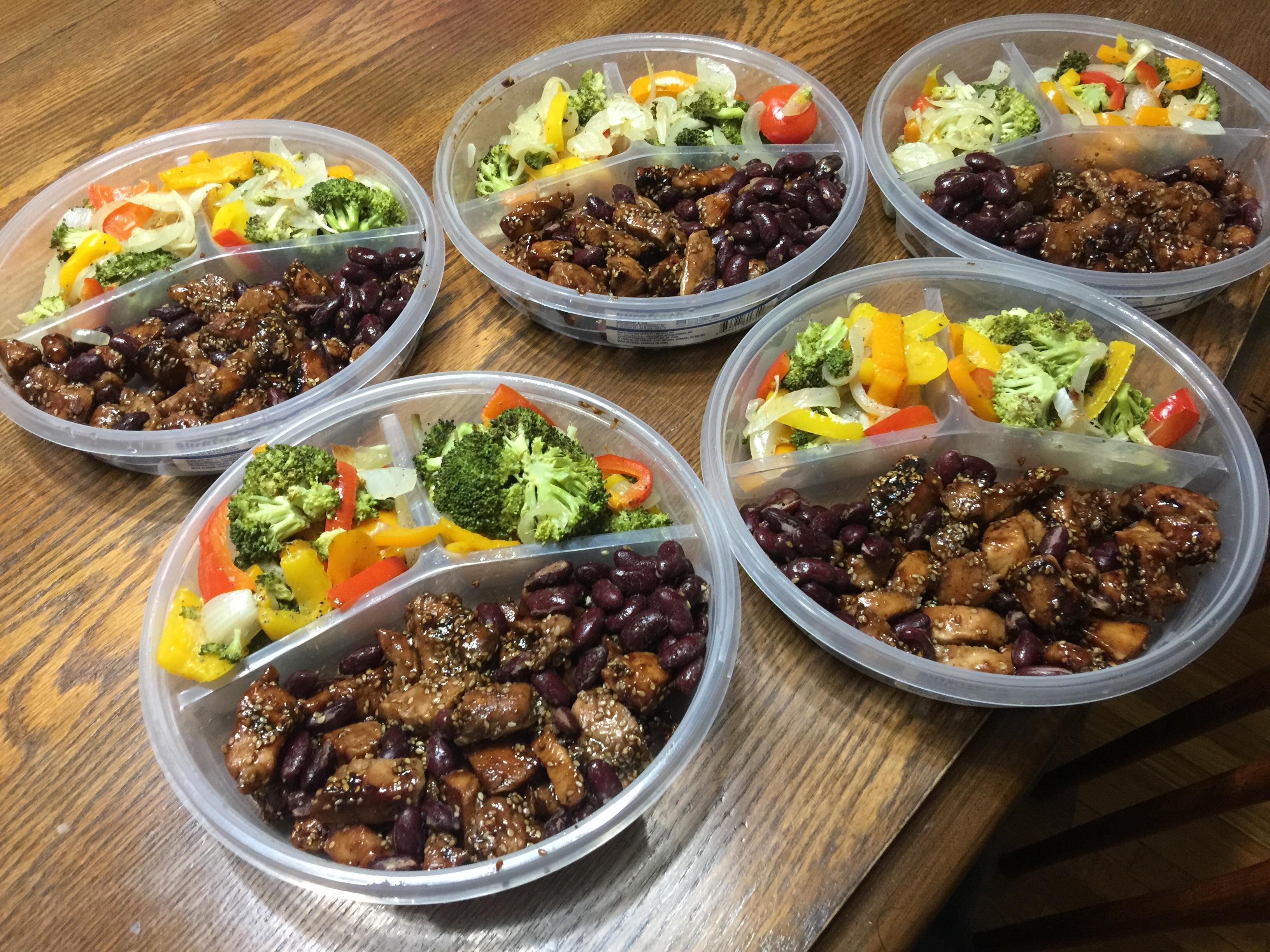 Just finished making boyfriend's lunches for the week! r/MealPrepSunday