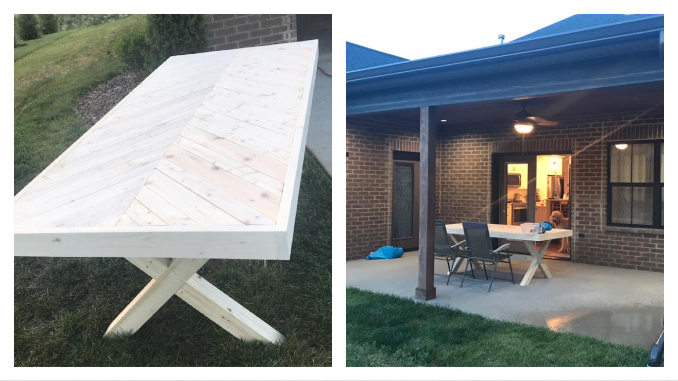 Pretty proud of this table I made. Untreated pine... I want to stain it