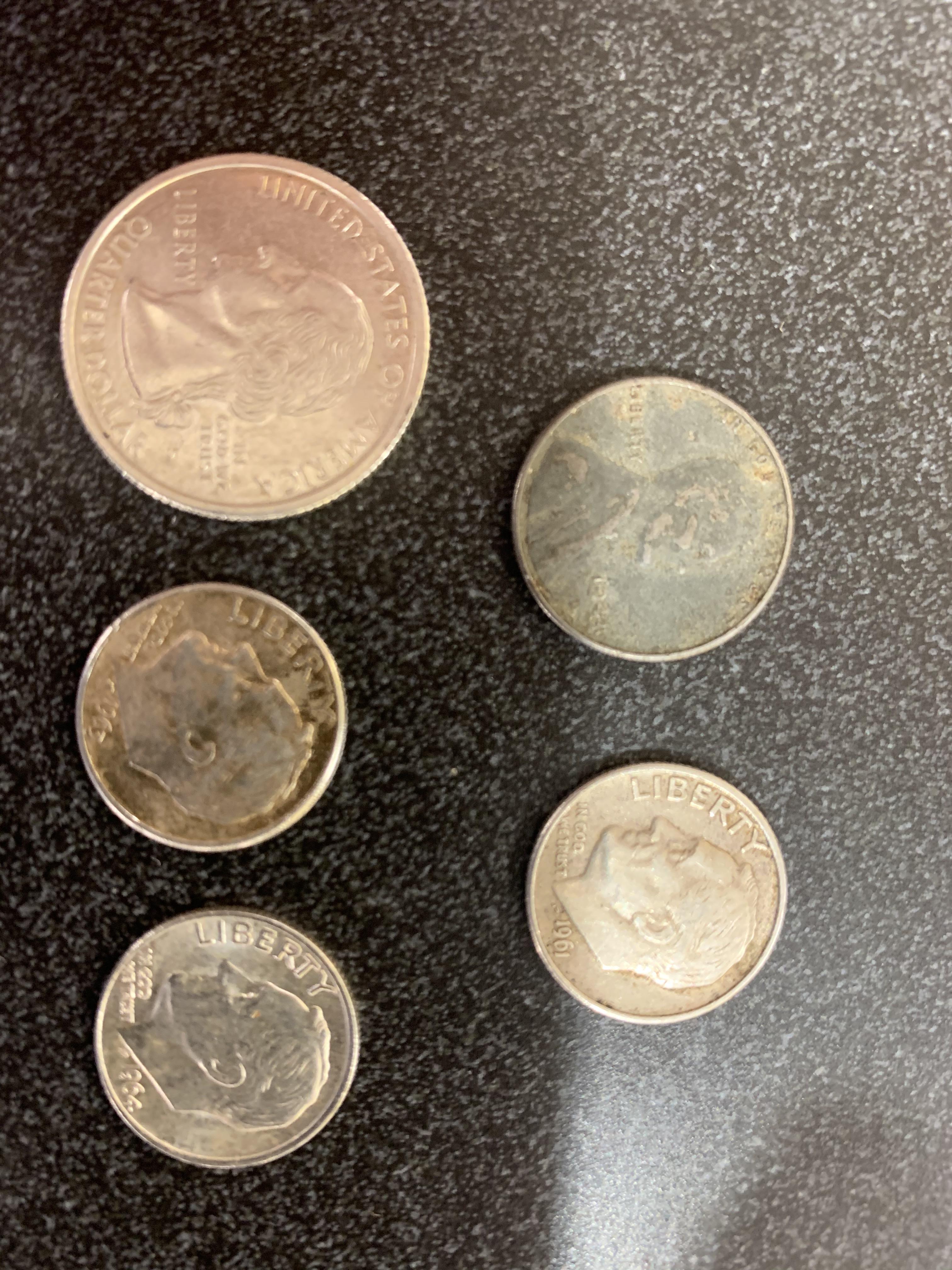 Great Coinstar haul today! 3 silver Rosies, a silver proof Quarter, and