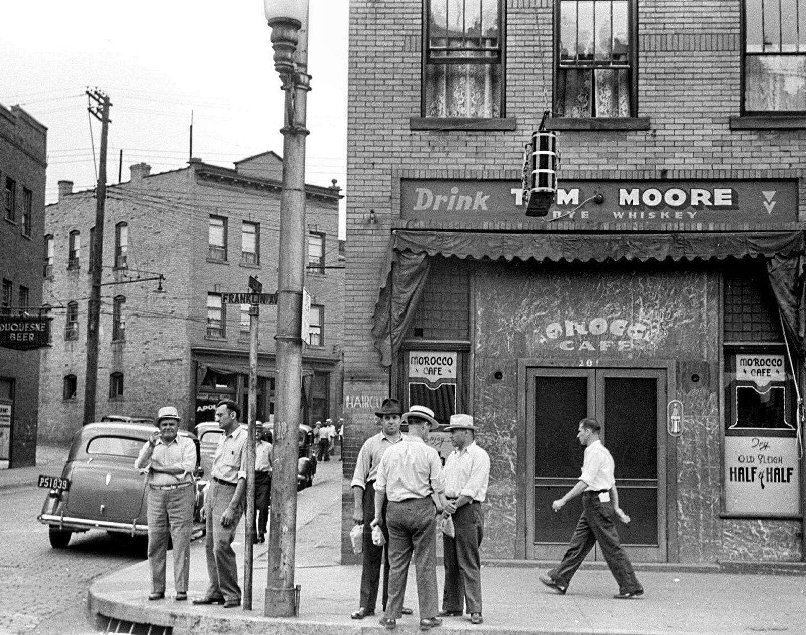 Outside the Morocco Cafe on Franklin St., Aliquippa Pennsylvania in