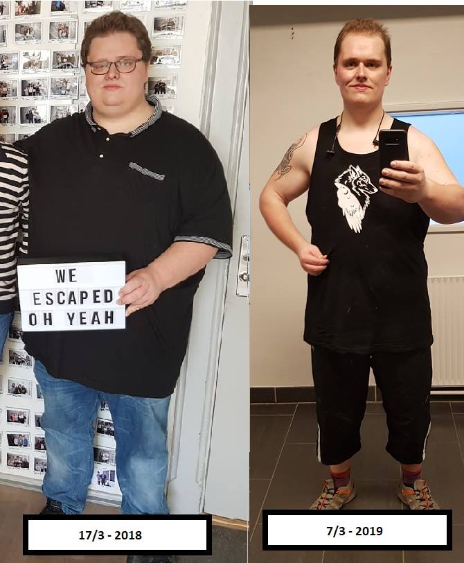 M/31/6'1" [454 lbs > 269 lbs = 185 lbs] (12 months) 21.5 BF, goal is