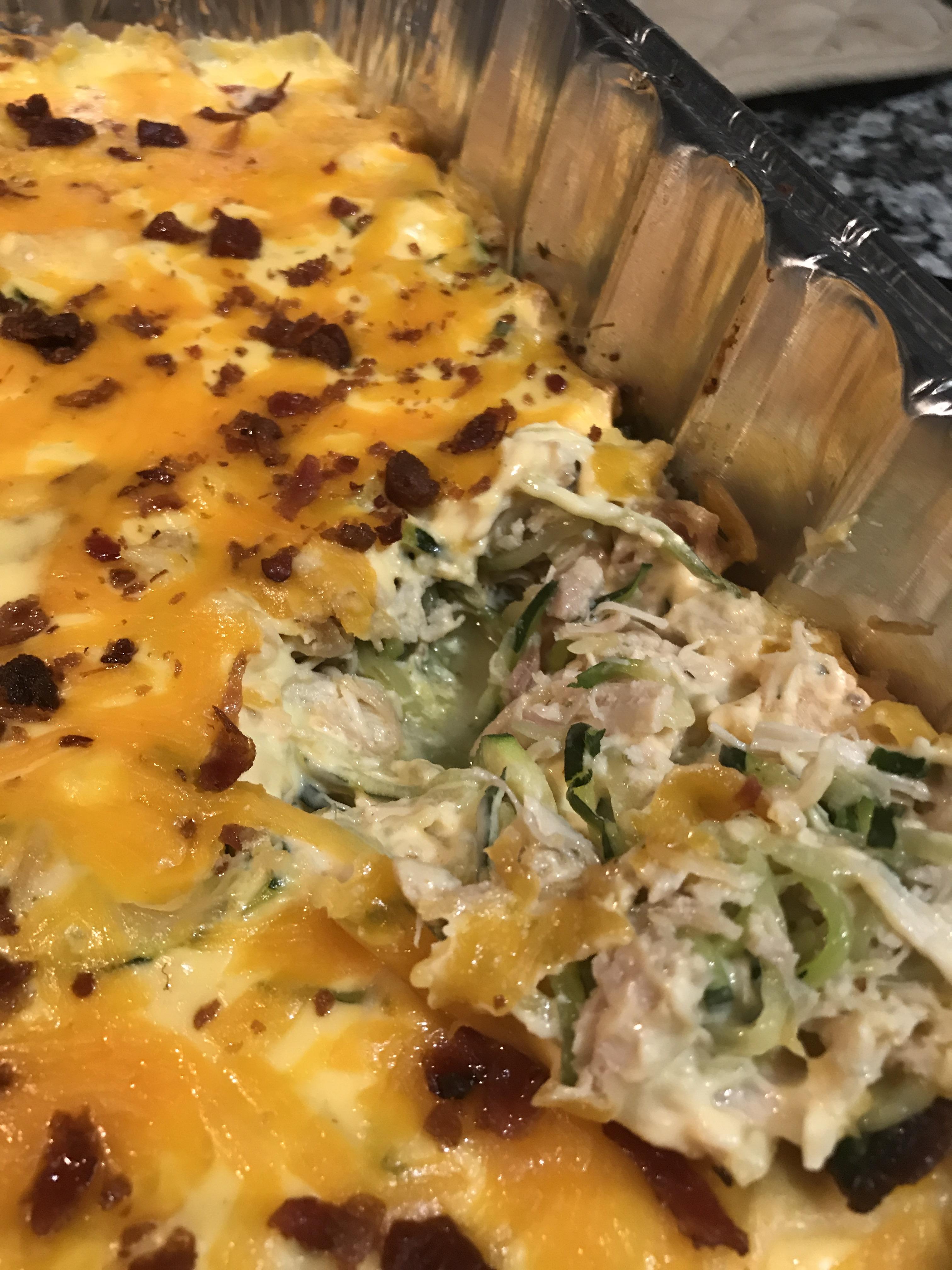 Cheesy Chicken & Zoodles Casserole r/ketorecipes