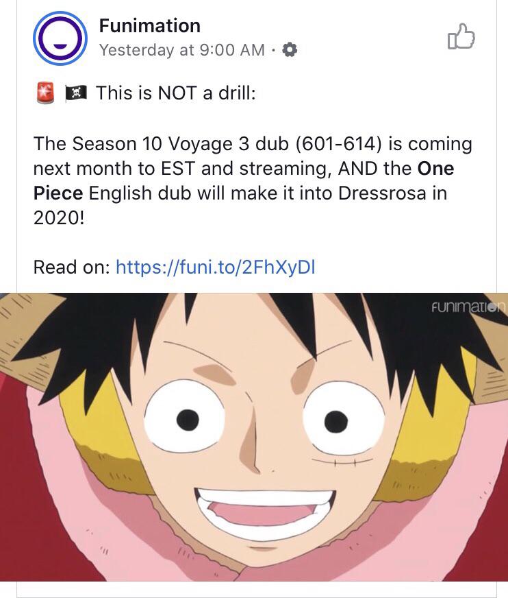 More One Piece Dub is coming super fast! r/Animedubs