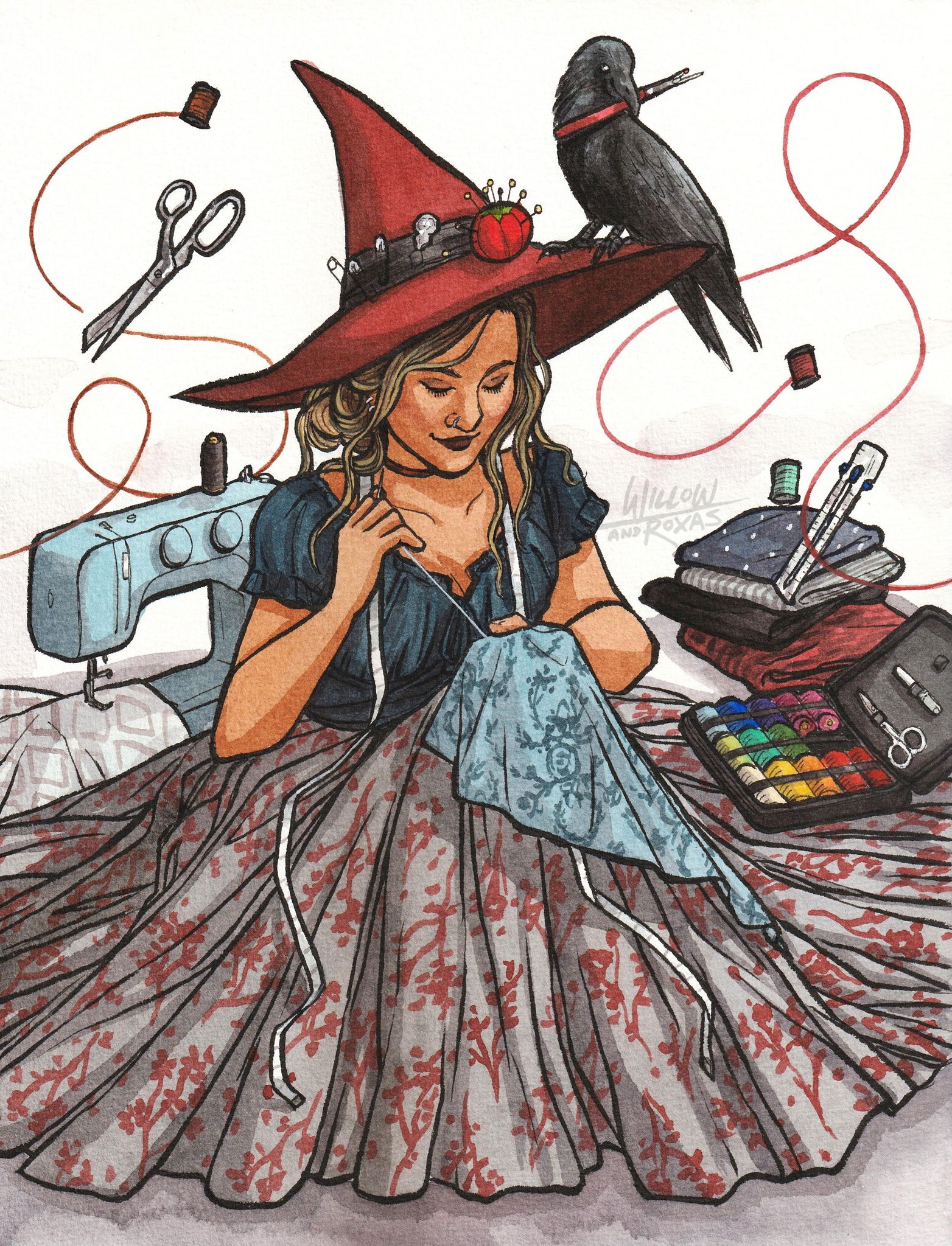 I drew a little 'Stitch Witch' and I love her ) r/somethingimade