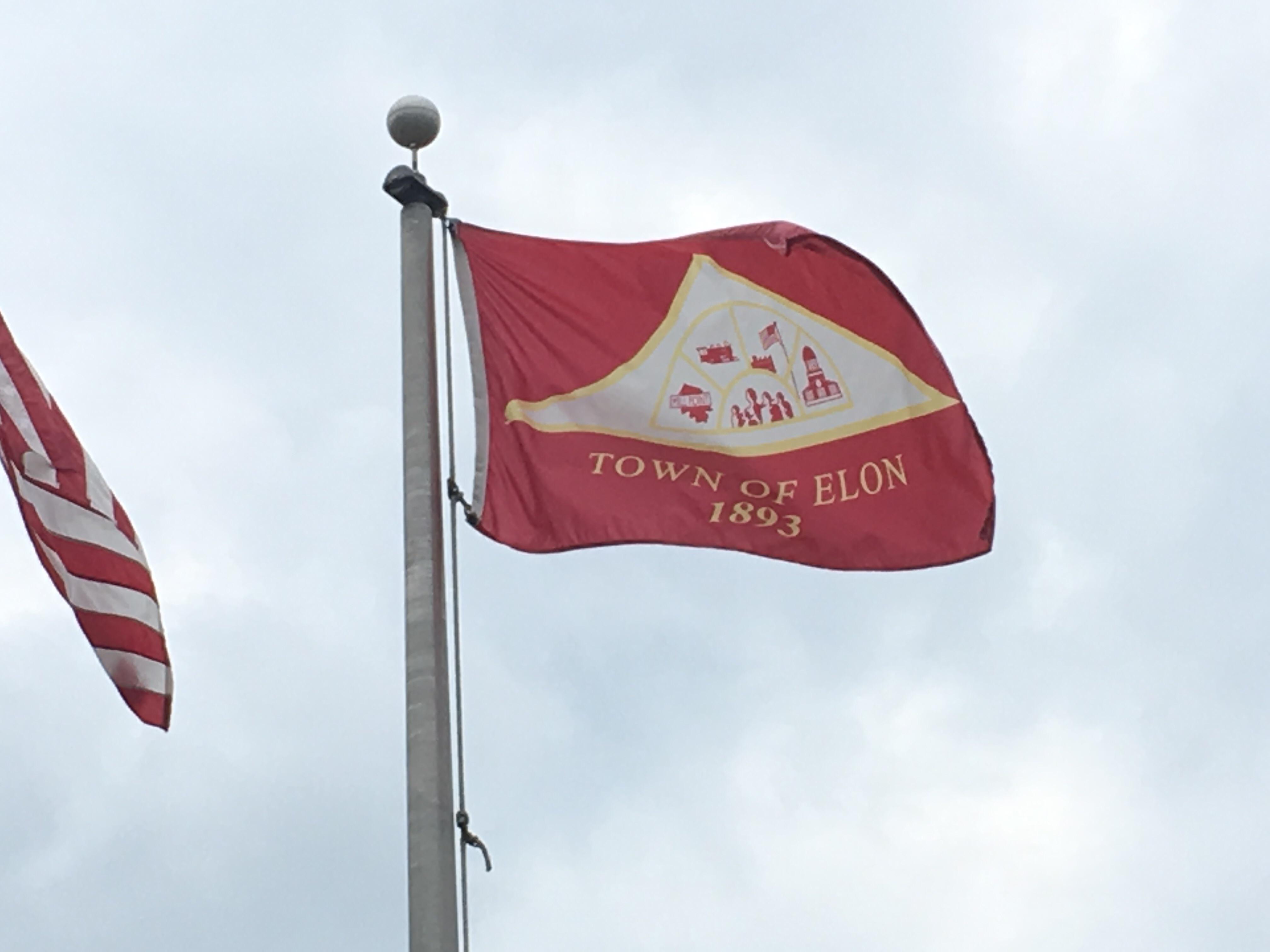 The flag of the town of Elon, North Carolina r/vexillology