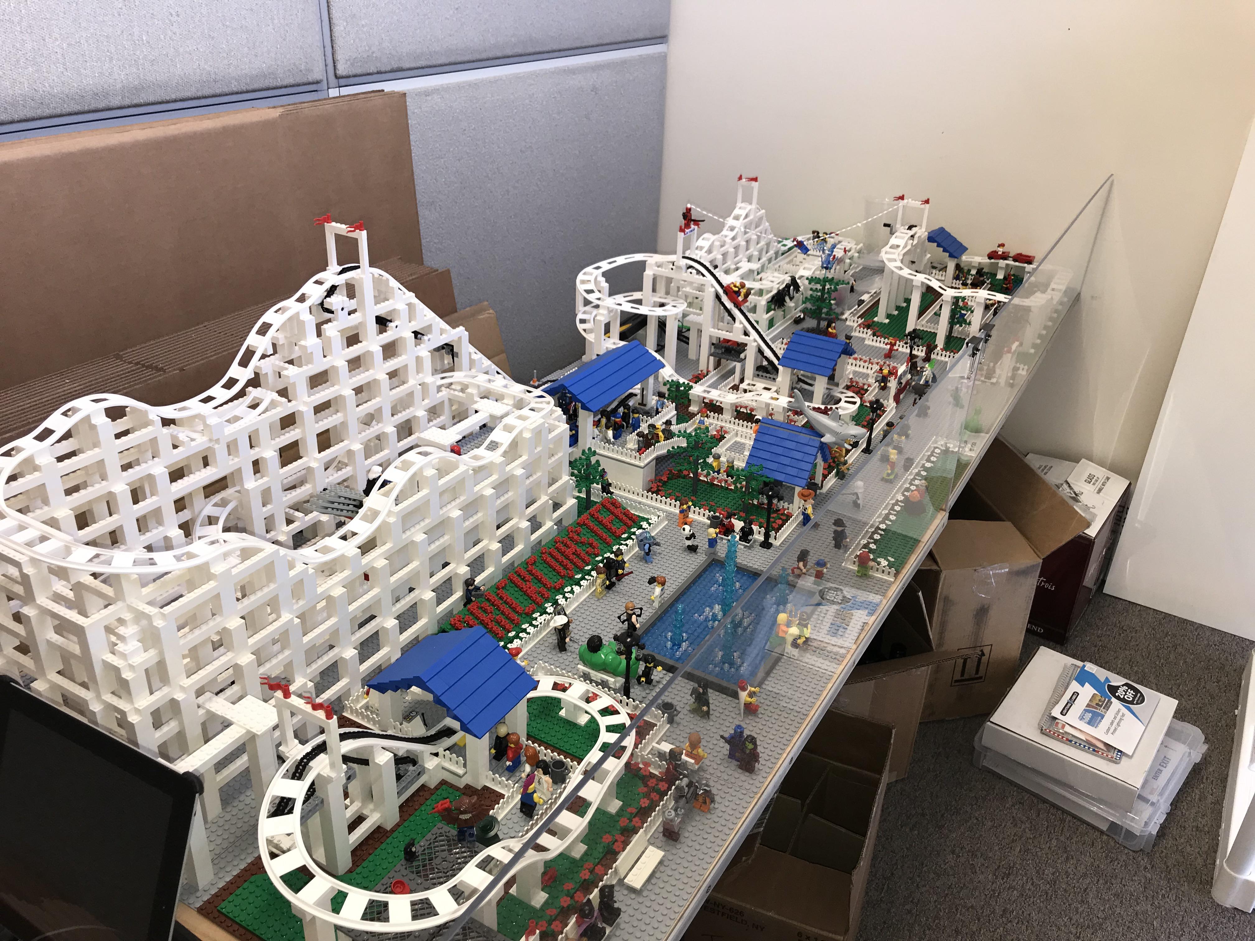 My engineering company makes custom LEGO roller coasters on the side