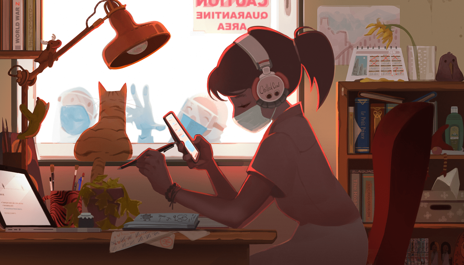 I redrew the Lofi Girl. r/LofiGirl