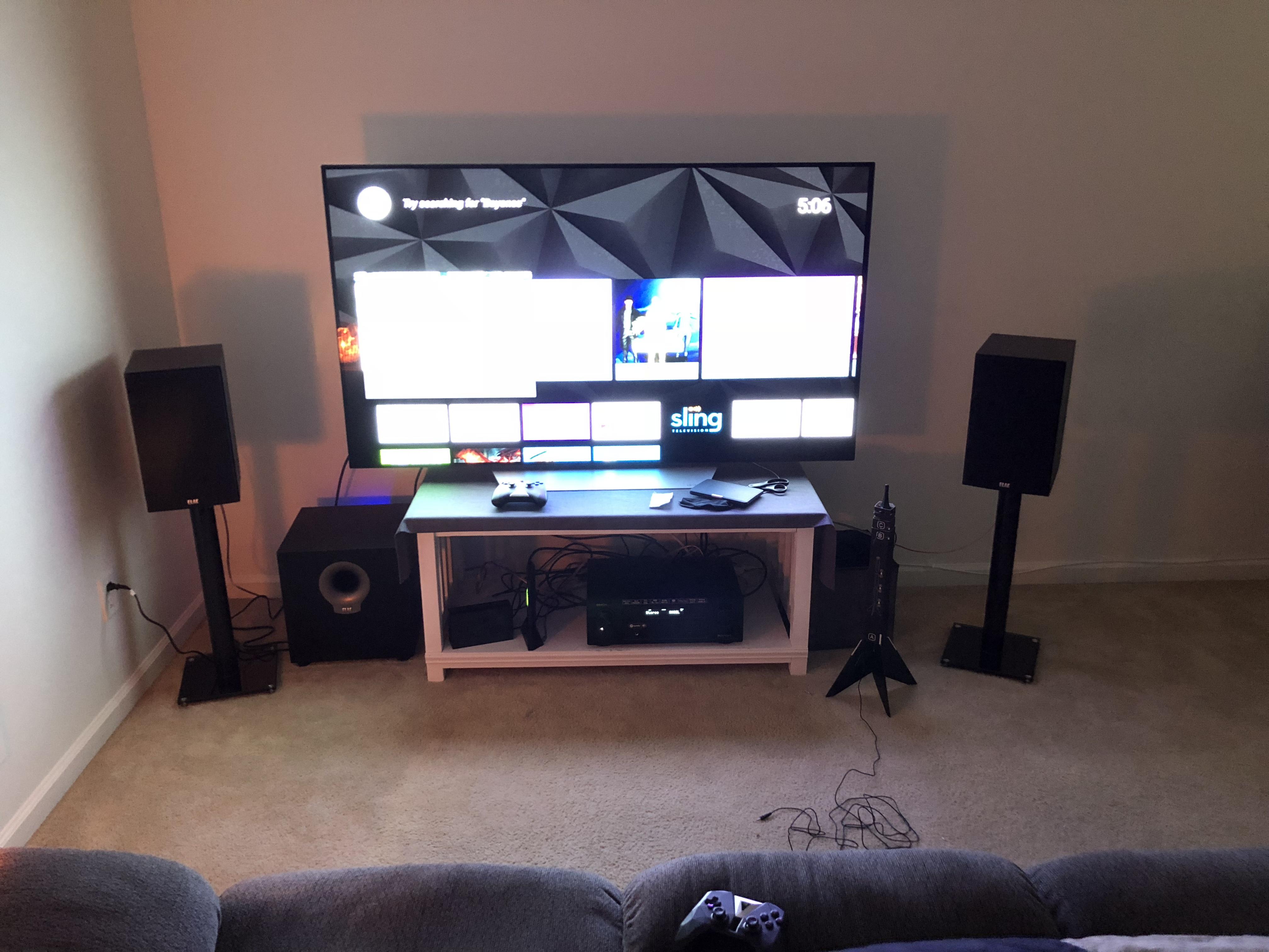 Where do I put a center channel if I can’t wall mount because it’s an