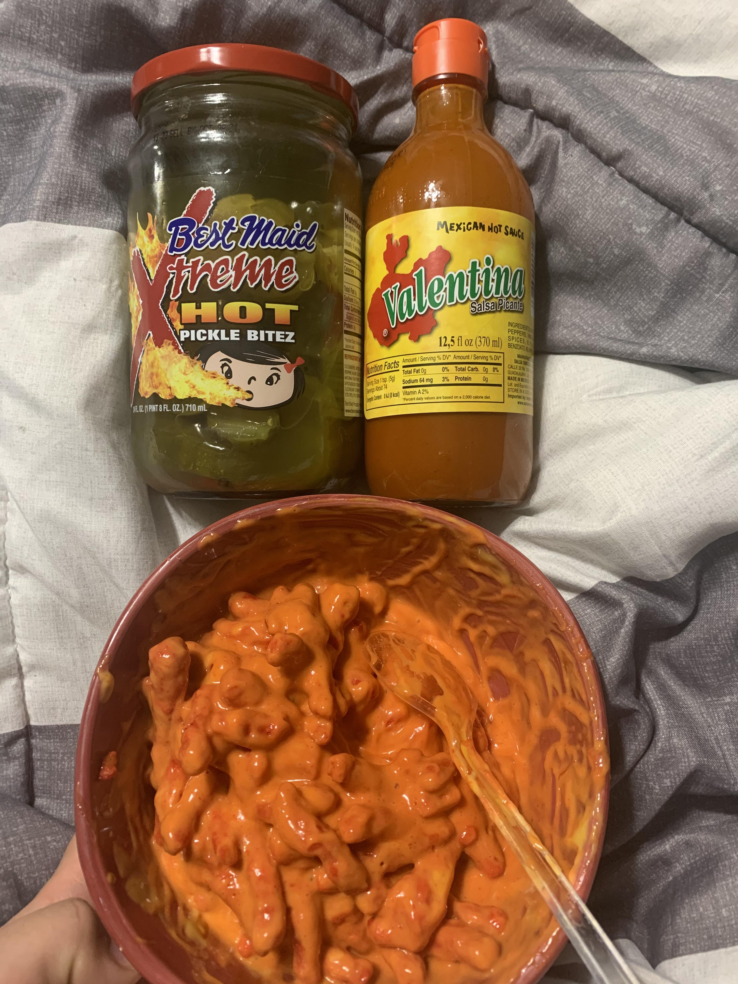 Wutbot on "Juice, Pickle, Sauce" [r/shittyfoodporn] Hot Cheetos with