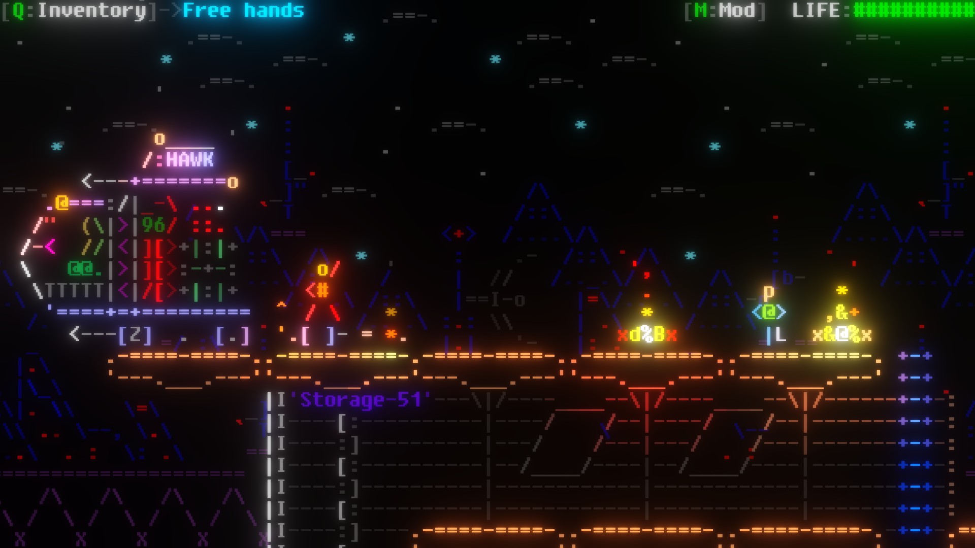 ASCIIDENT an openworld scifi game with a design completely made by