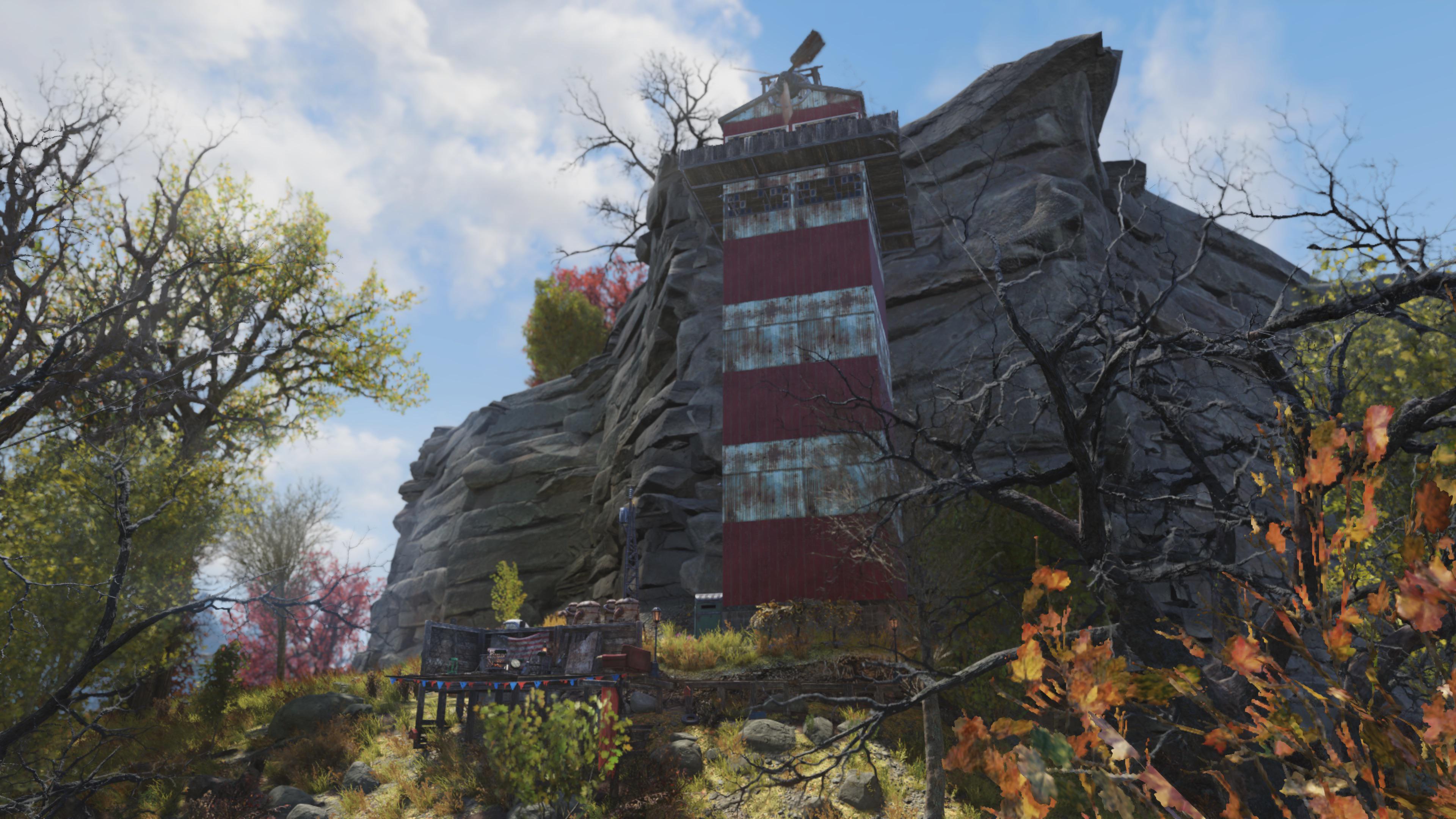 Alt camp... 7 story windmill w/ stacking stairs, NE of Flatwoods