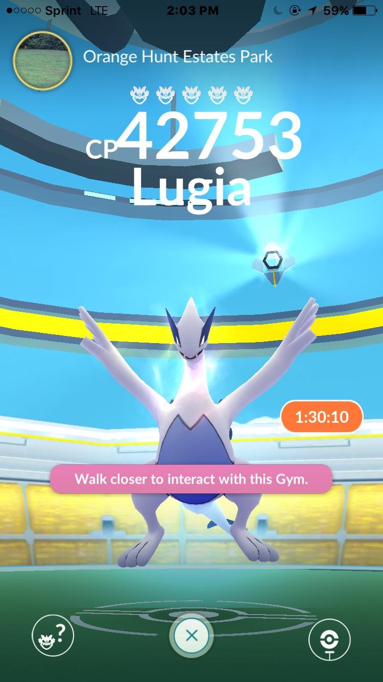 Lugia Raid at Orange Hunt Estates Park r/pokemongoNoVa