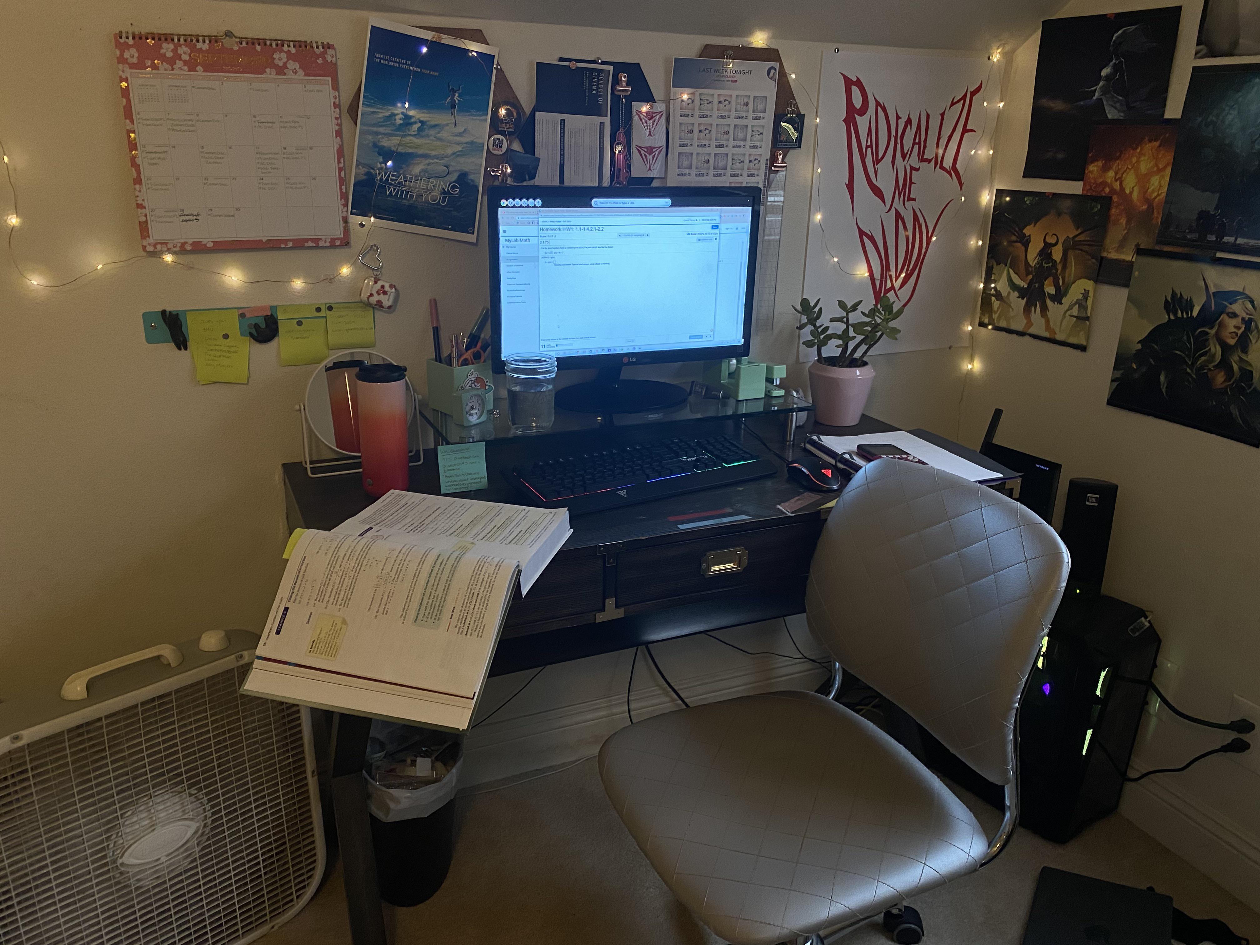 My cozy little office space is finally exactly how I want it to be r