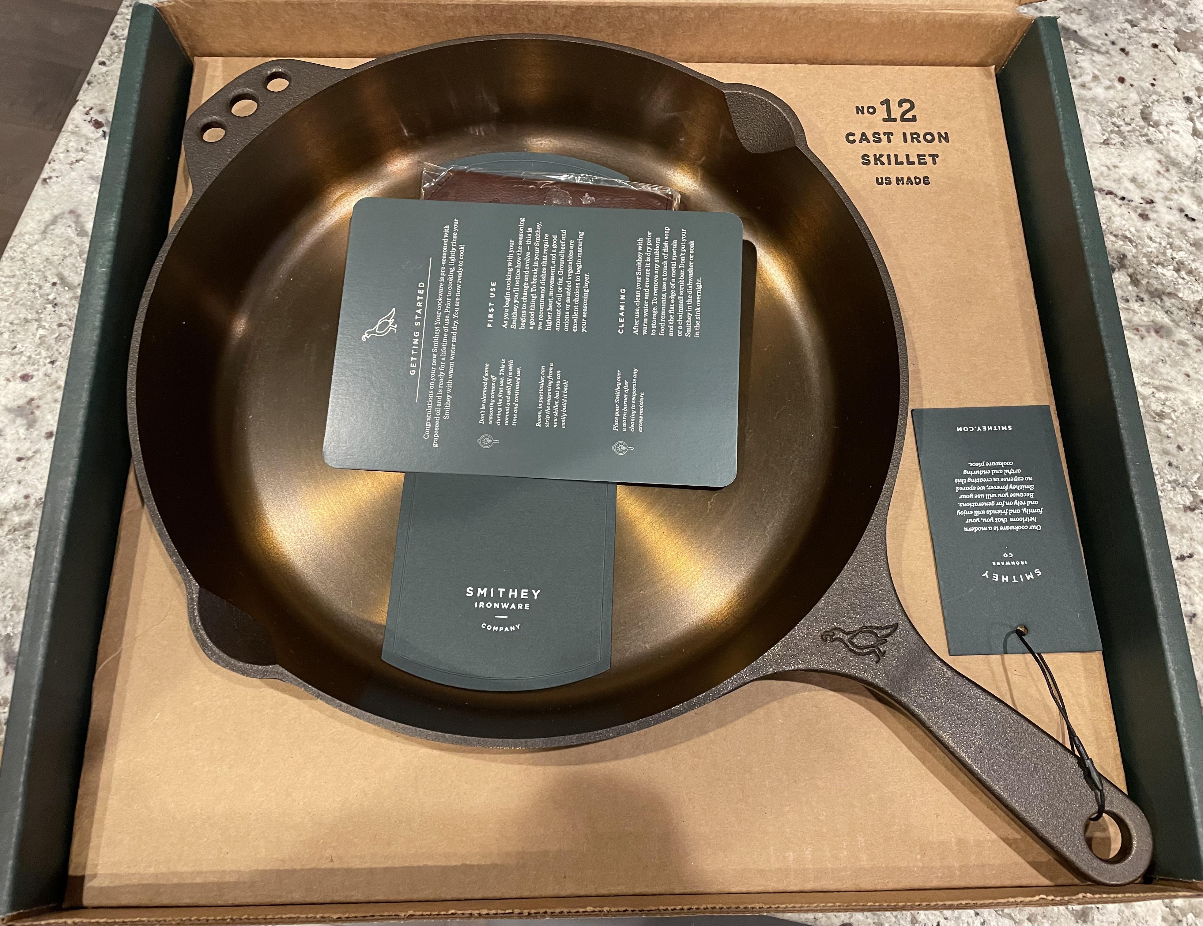I just got my Smithey Ironware NO 12 cast iron in the mail. Beautiful