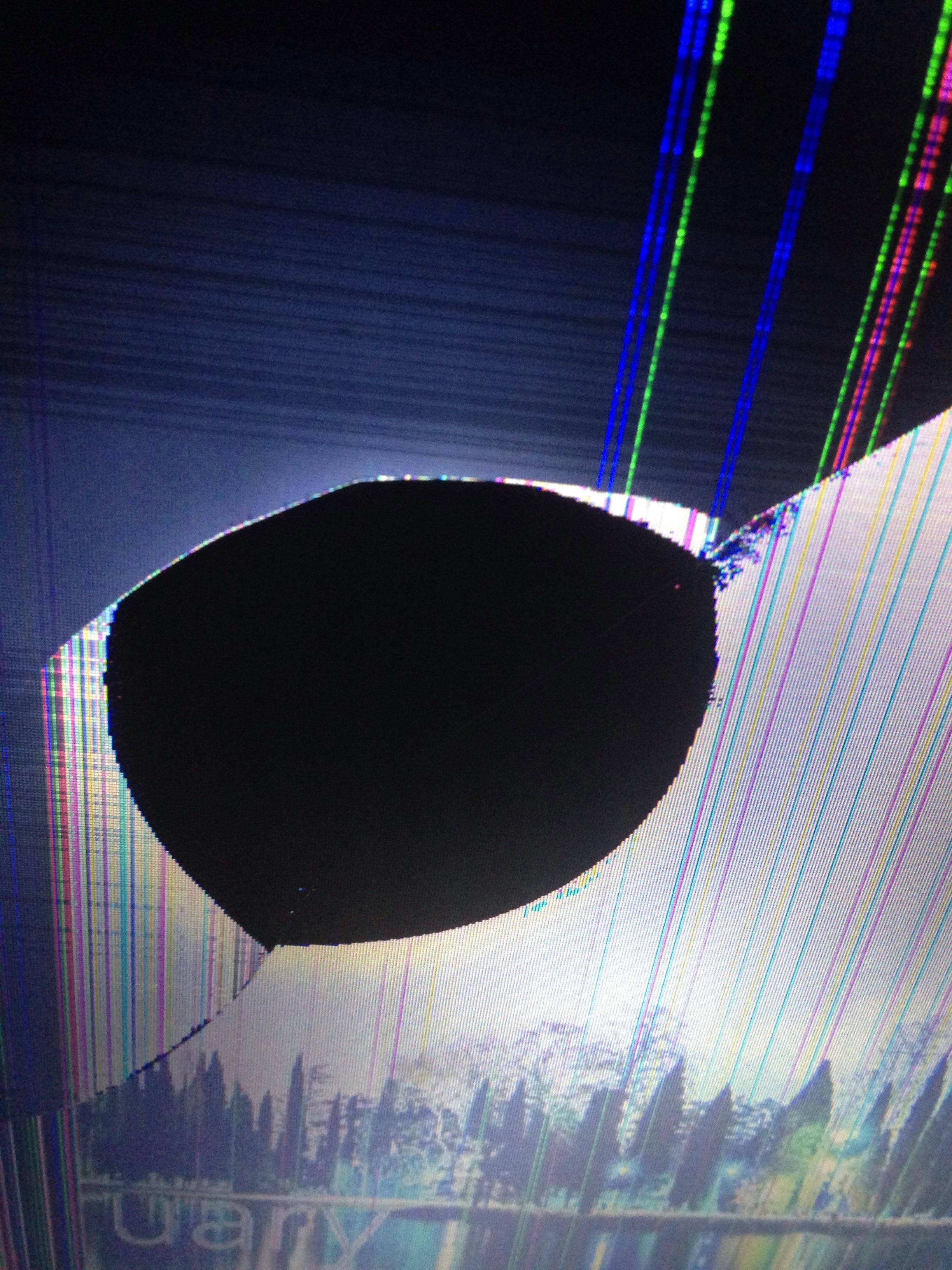 Quick update I think the LCD might've leaked, I got a giant black