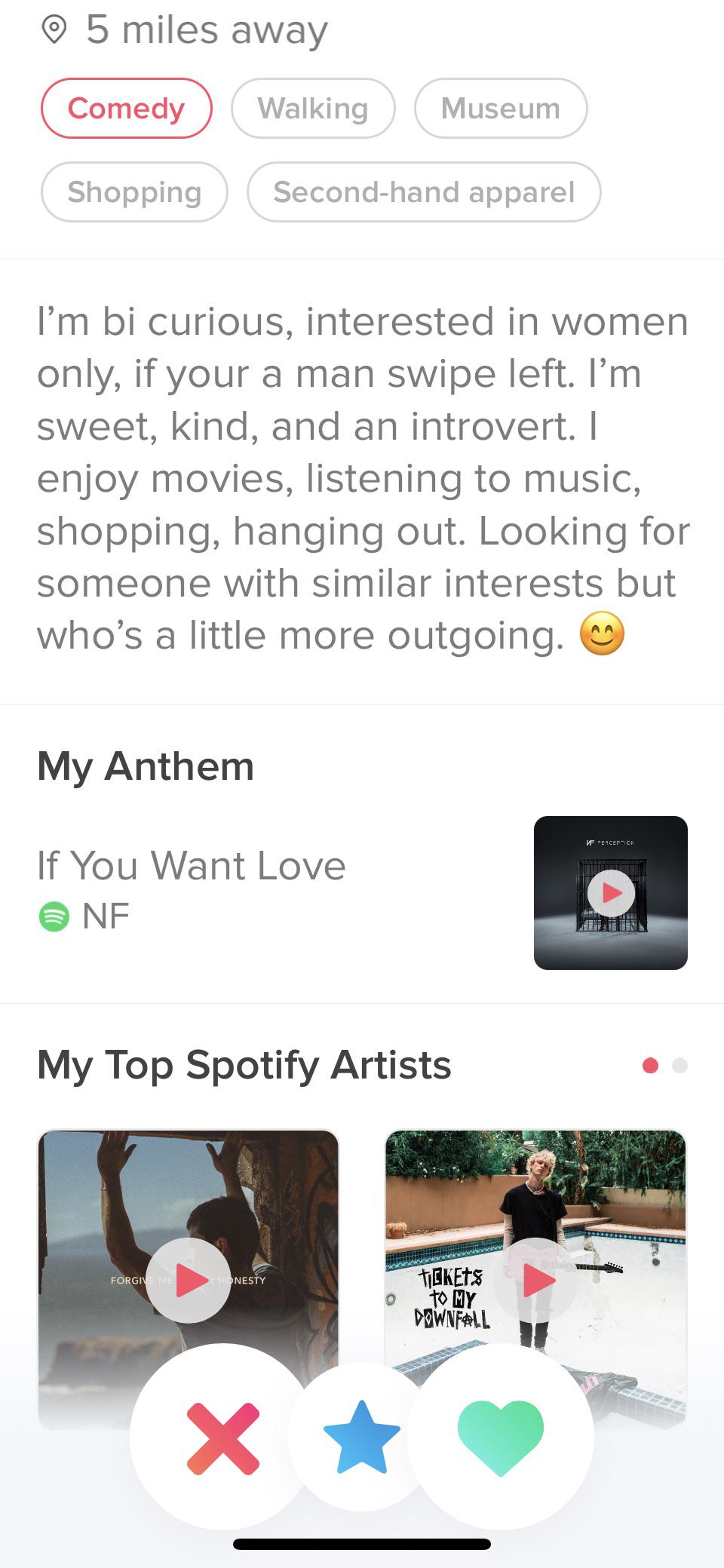 That first bit just seems like lesbian with extra steps and words Tinder