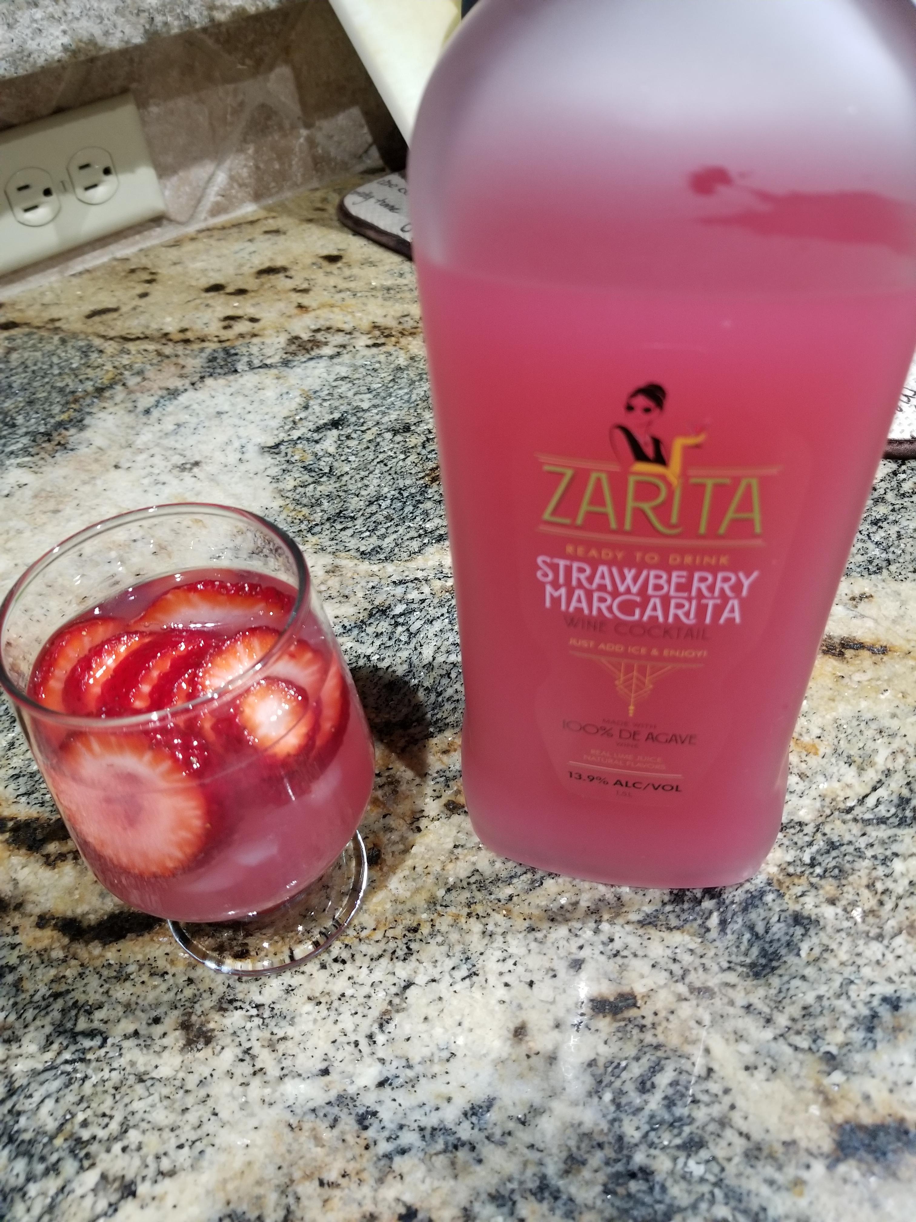 Found strawberry margarita tonight. Added fresh strawberries from Aldi