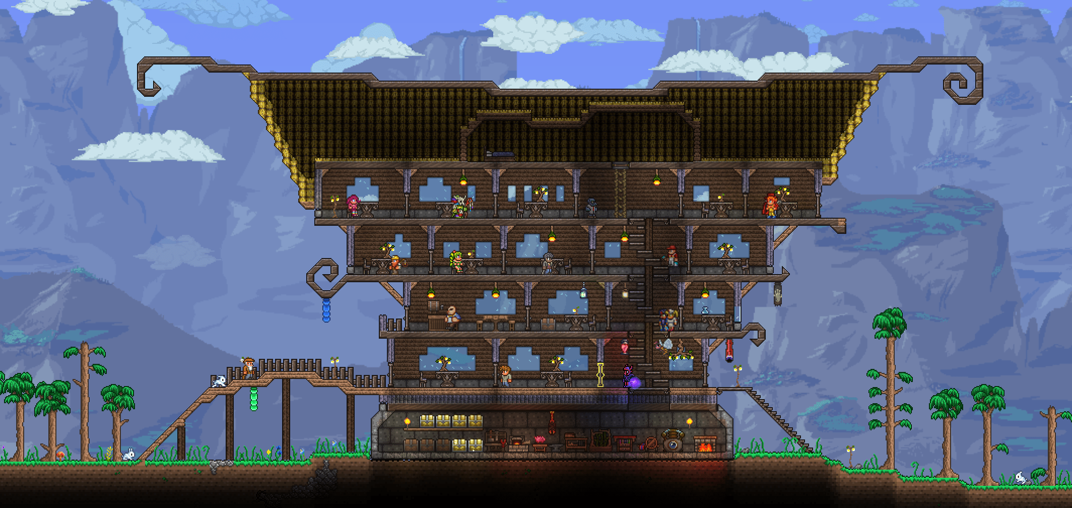 [Build] Barbarianstyle house for my melee play through (PreHardmode) r/Terraria