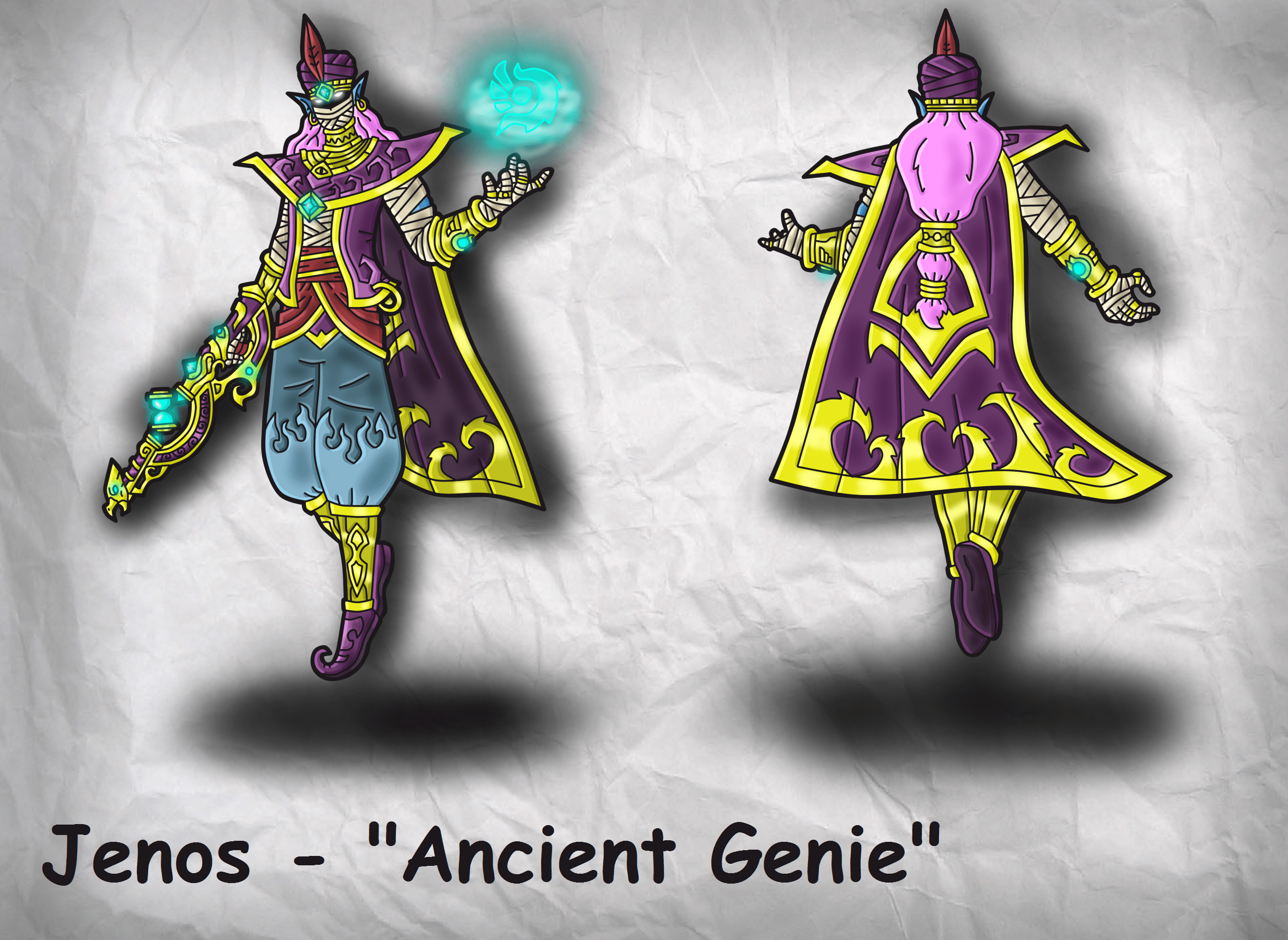 Jenos "Ancient Genie" (Skin Concept) Paladins