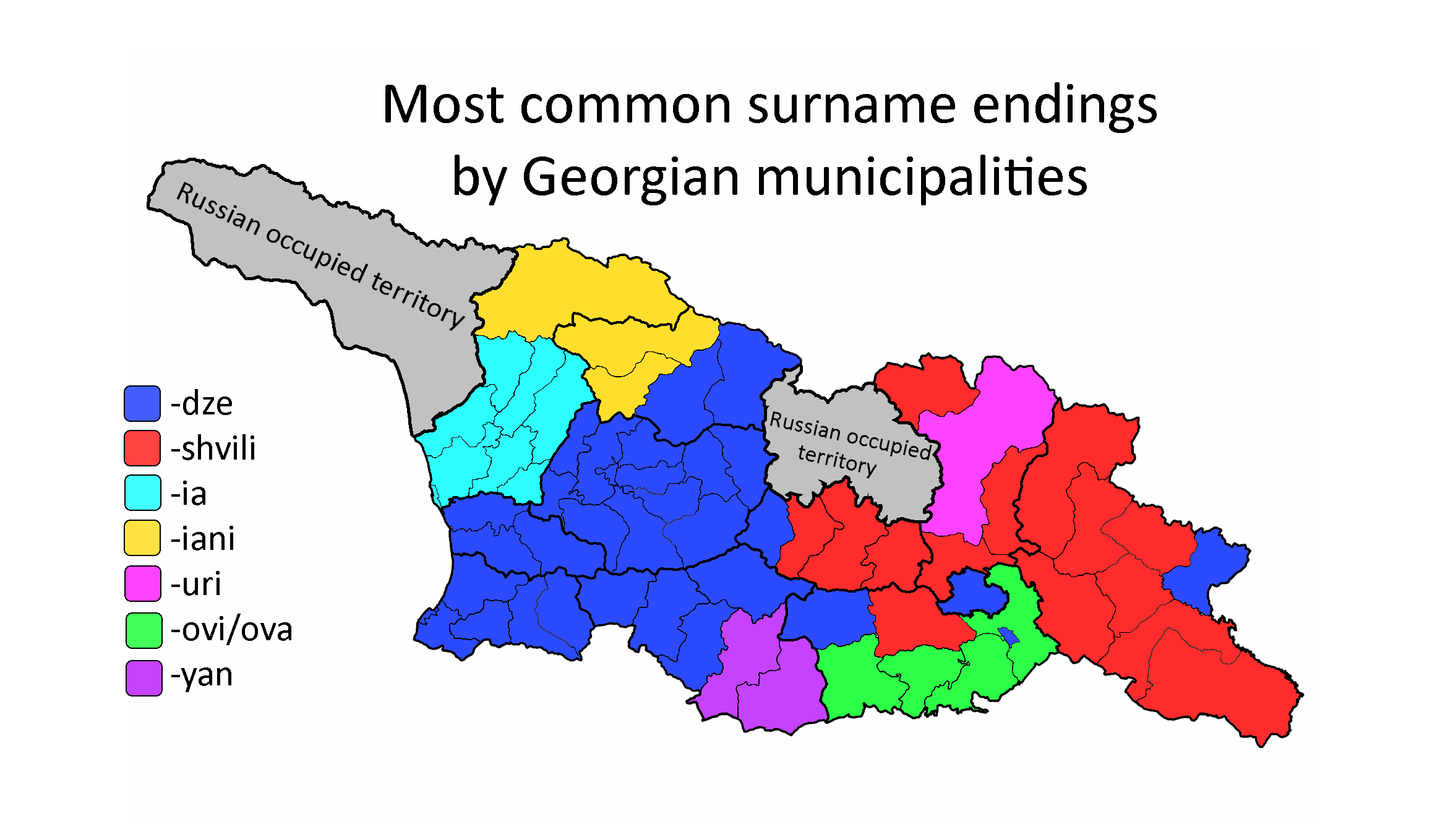 Most common surname endings in by municipalities r/MapPorn