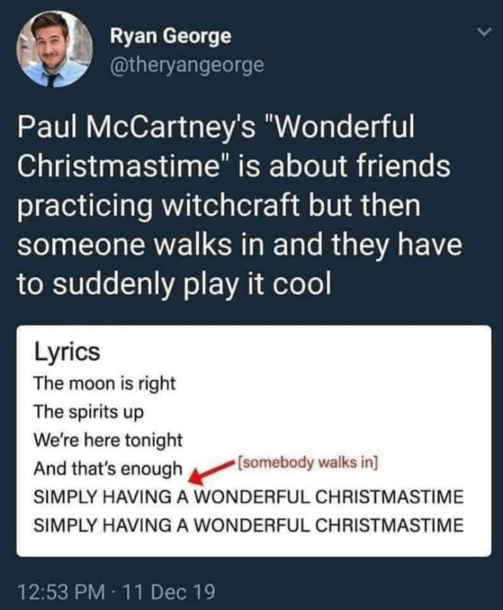Still the worst Christmas song. r/Harmontown