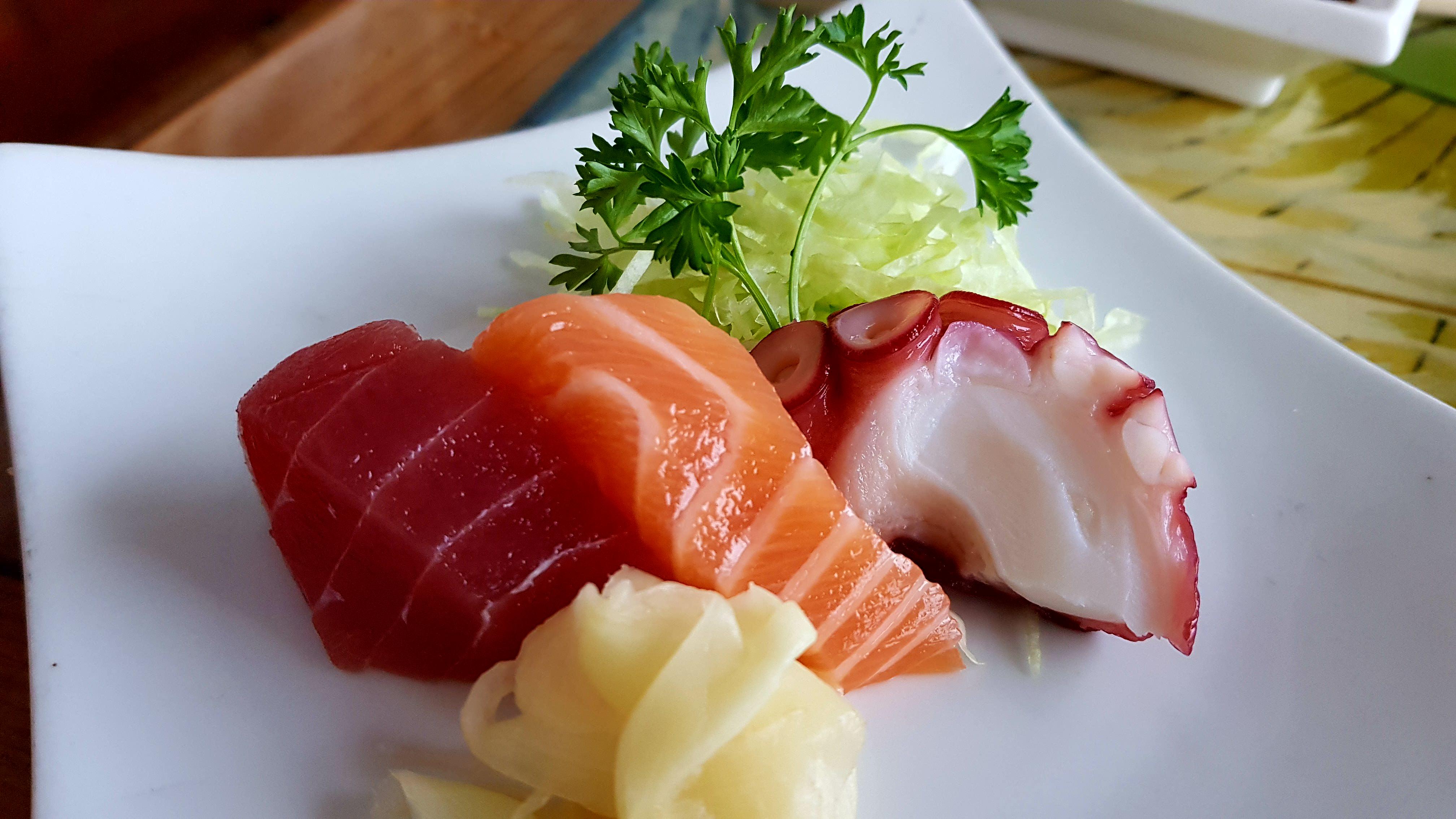 Tuna / Salmon / Octopus. [4032x2268] r/FoodPorn