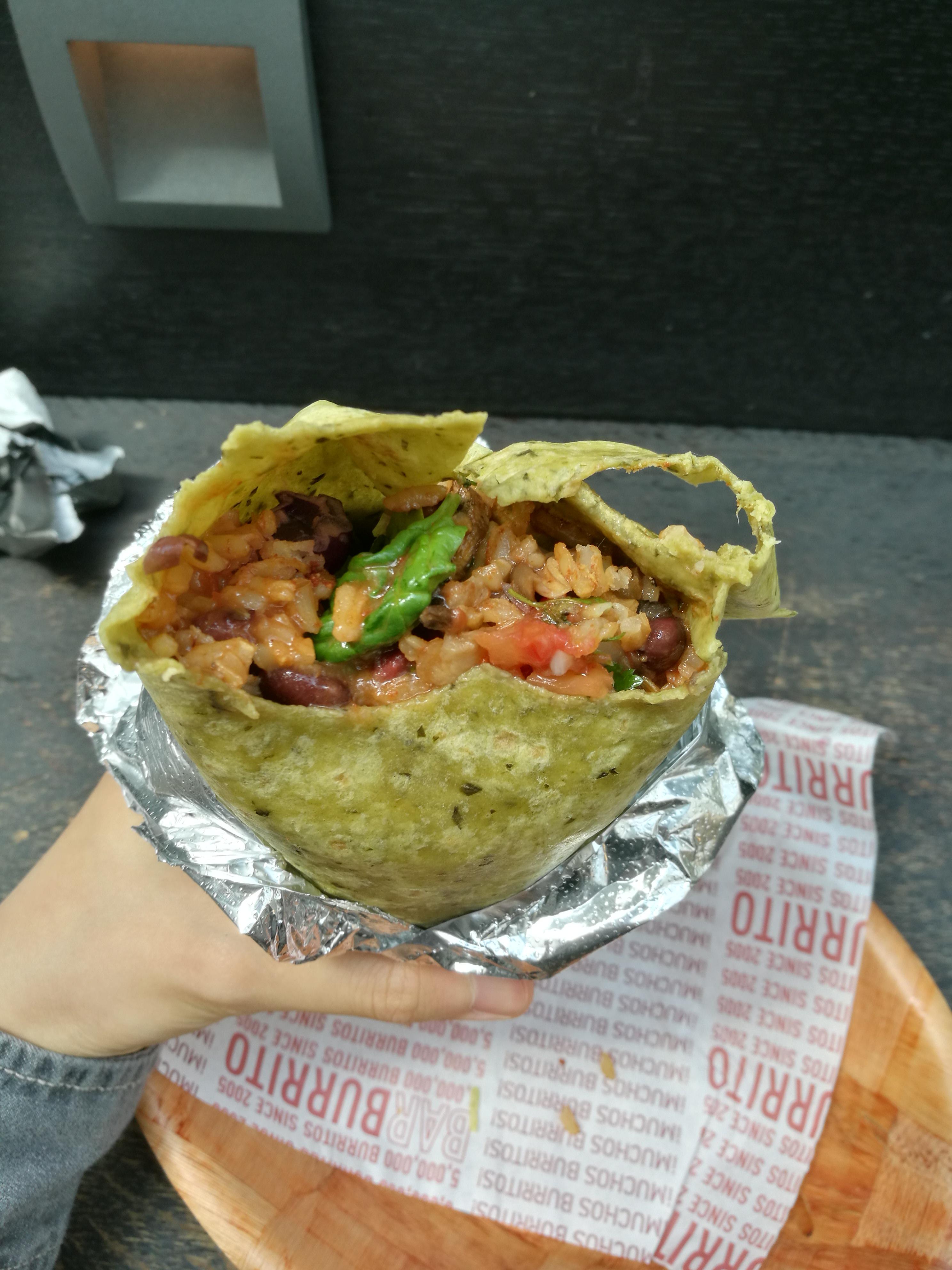 Barburrito started offering a "Super Green"vegan burrito with