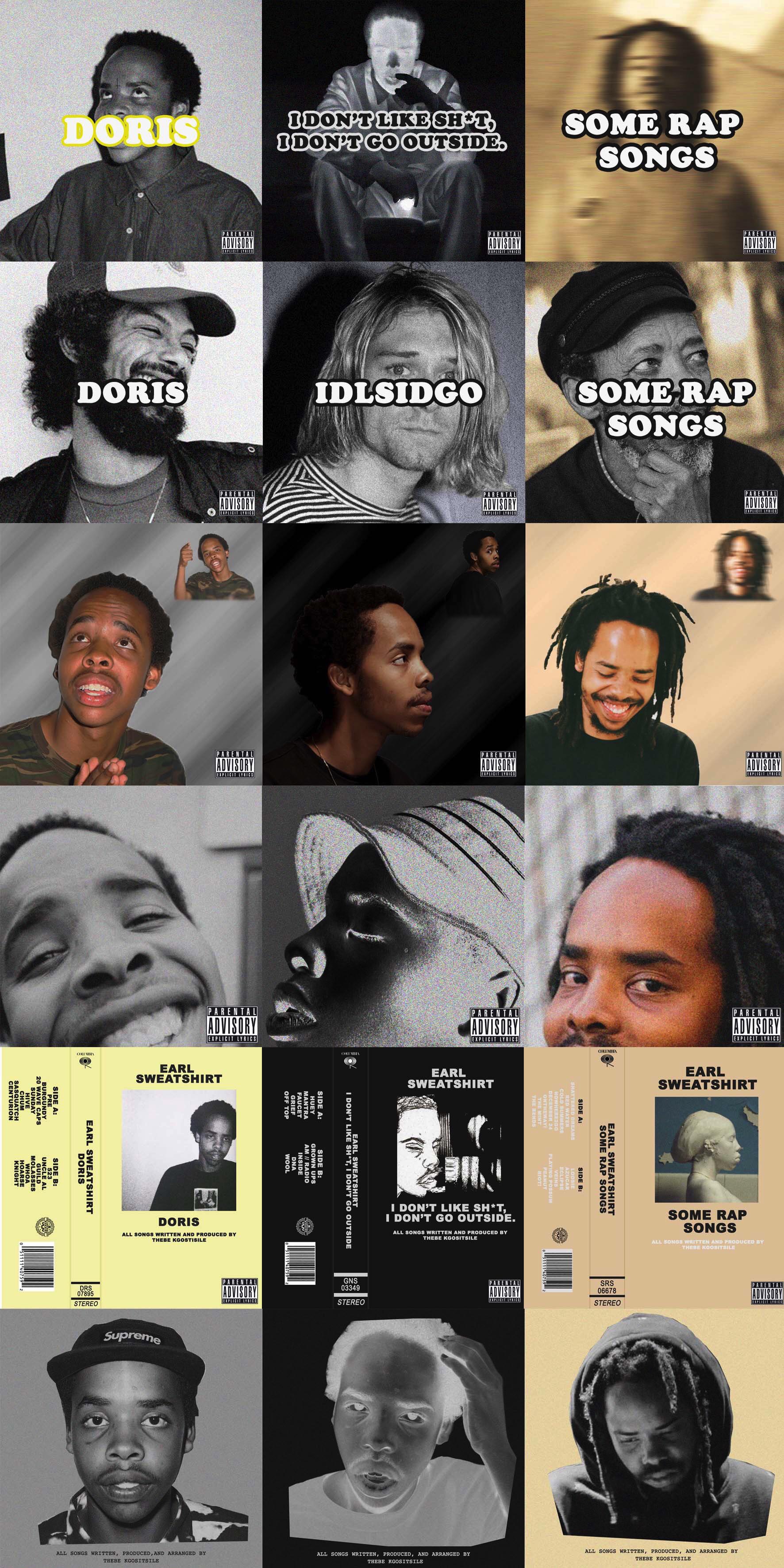 Every Earl Sweatshirt album in the style of every Tyler, The Creator