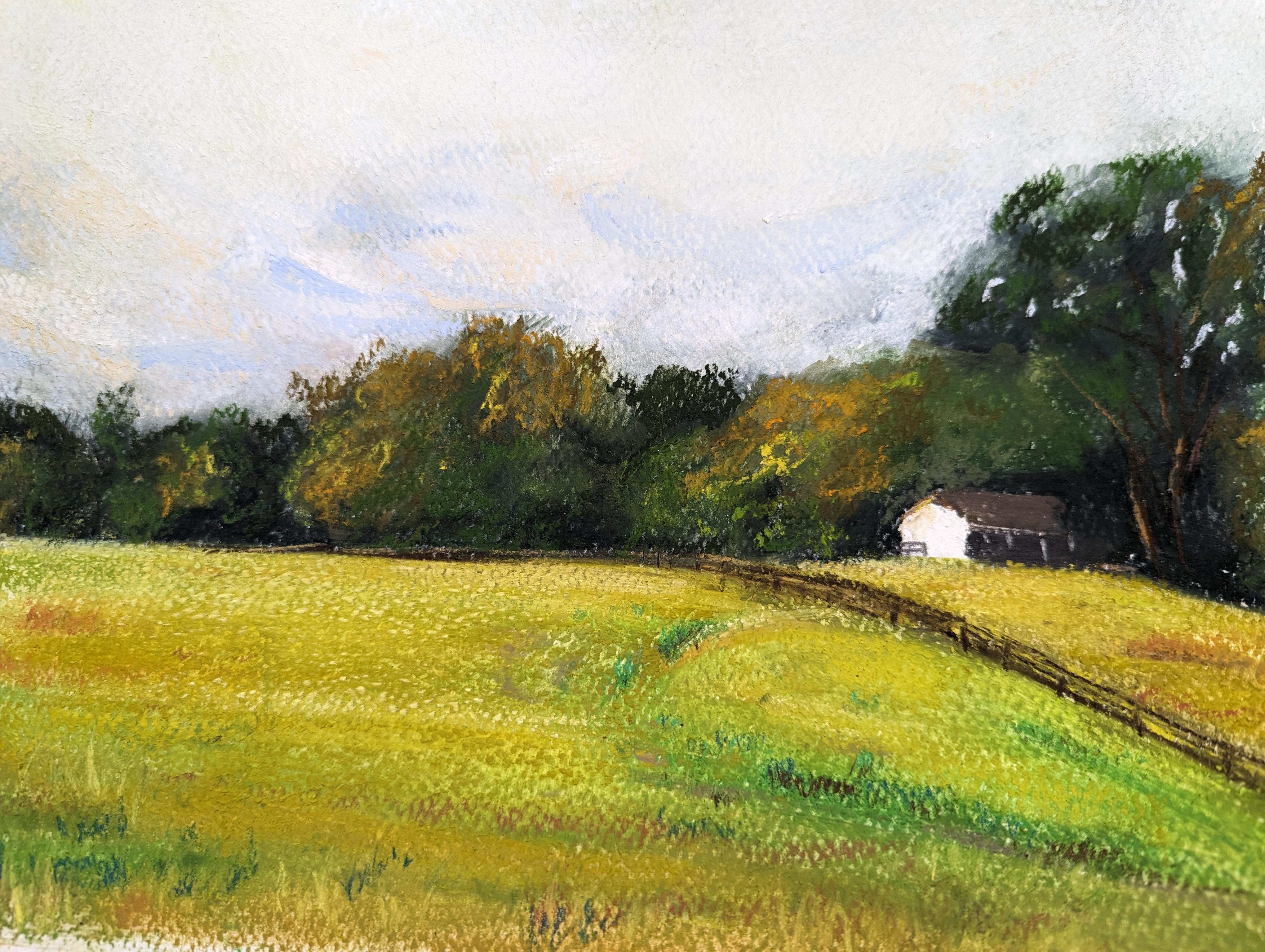 Soft pastels on watercolor A4 paper r/painting