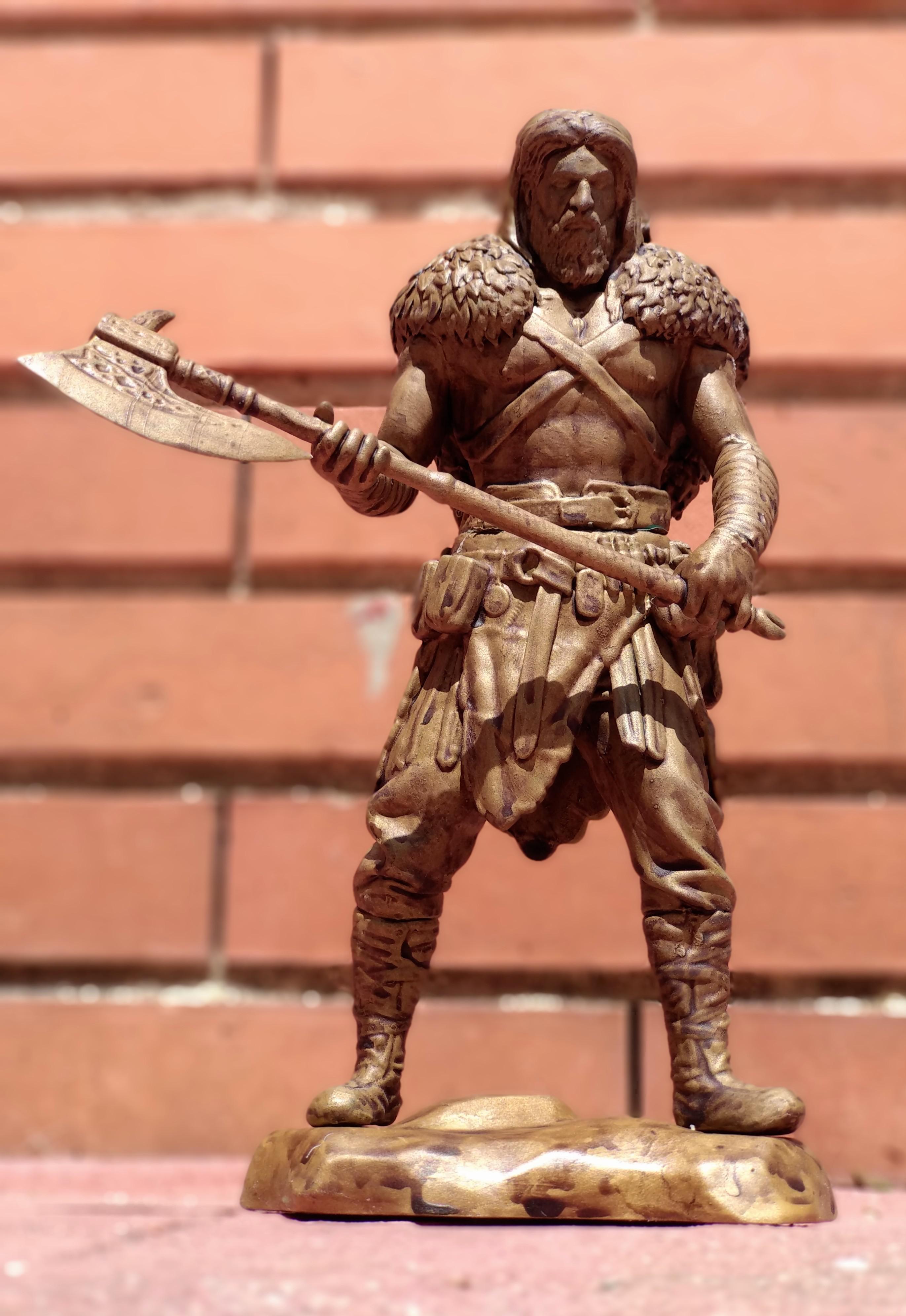 I digitally sculpted my main, and then 3d printed him in resin. It's