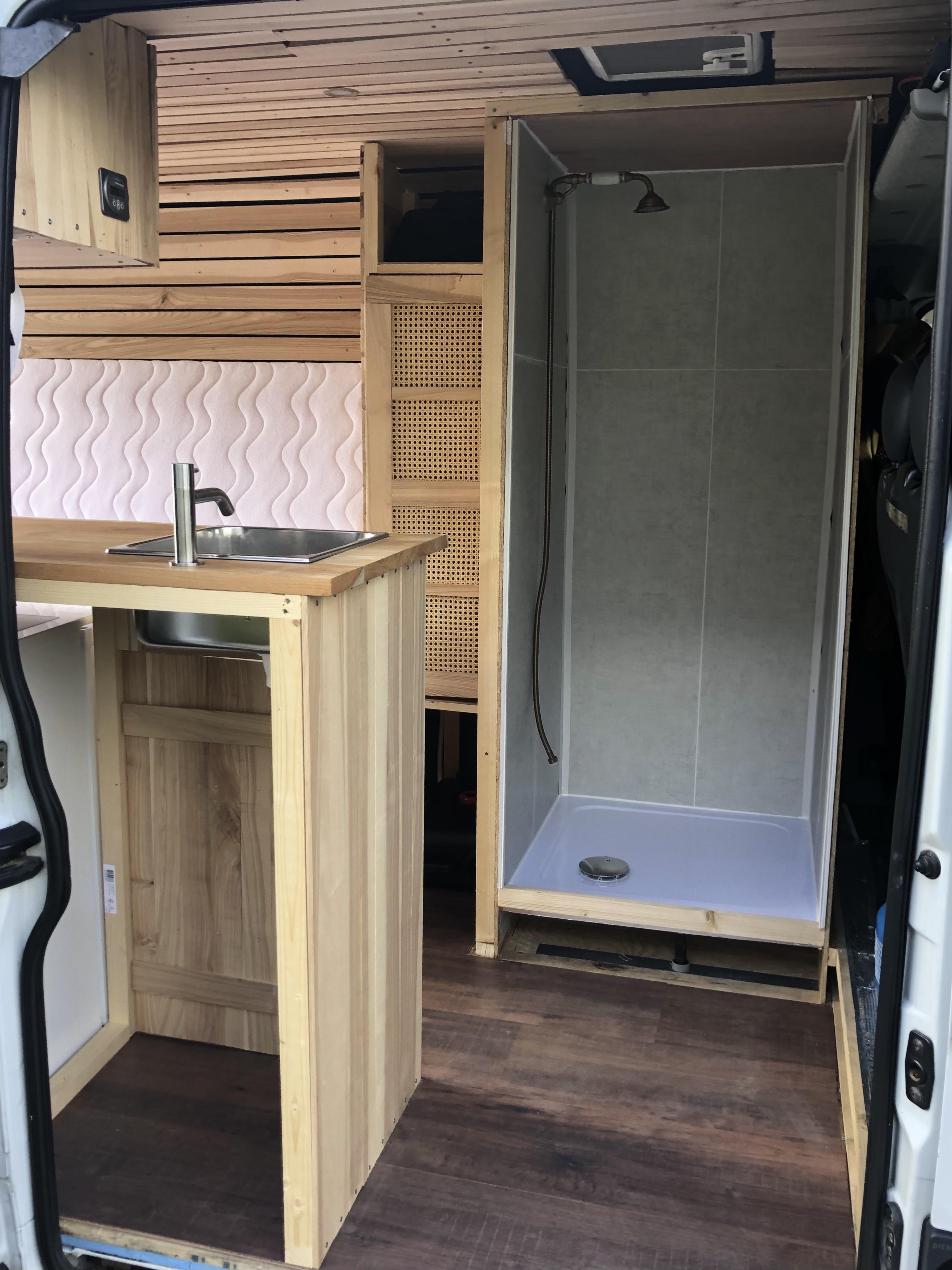 Added the shower sink and faucet today, nearly there r/VanLife