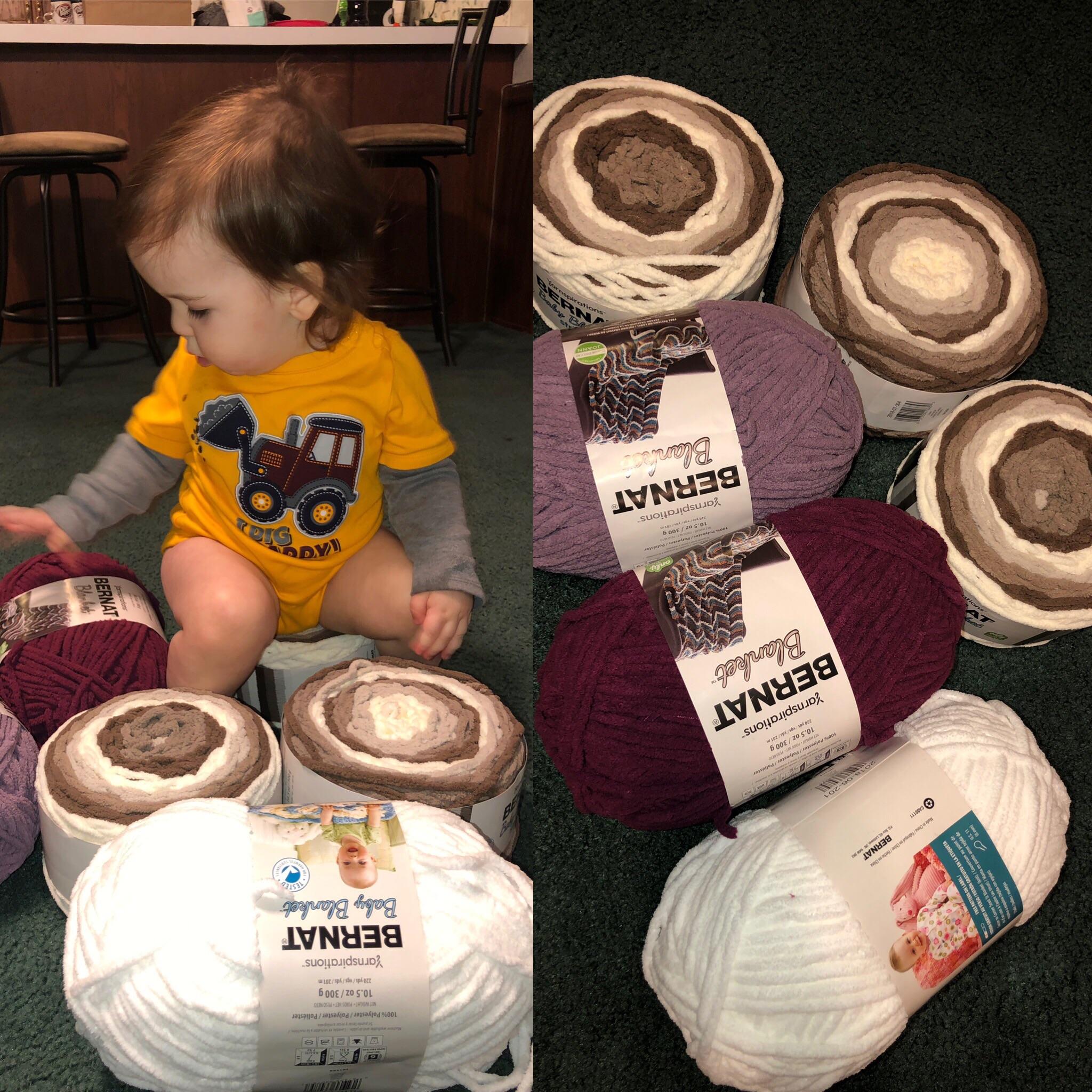 Bought a bunch more bernat blanket yarn from Joann’s today. I can’t