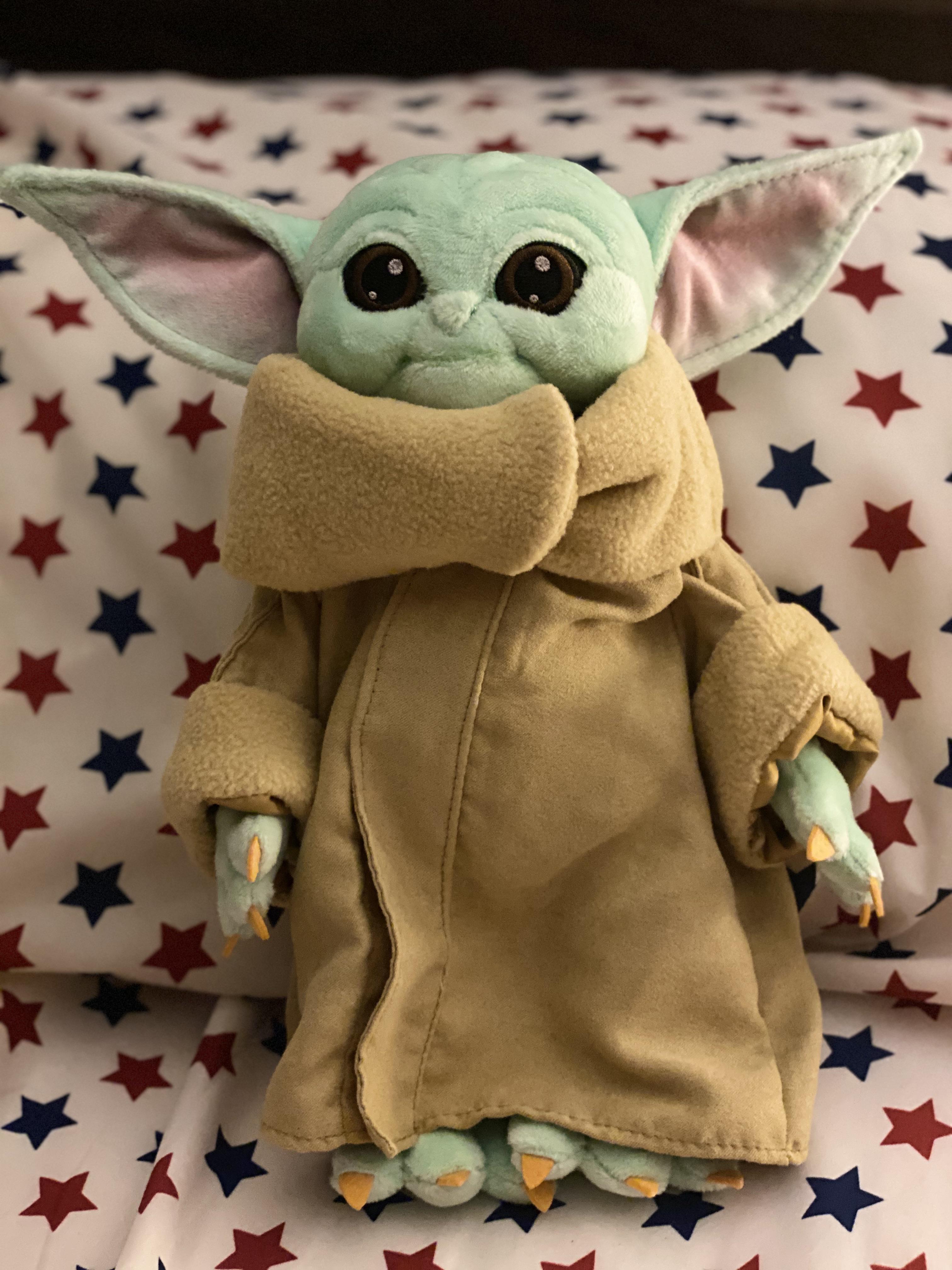 Disney Store Baby Yoda plush came in today!!!! Super soft and cute. r