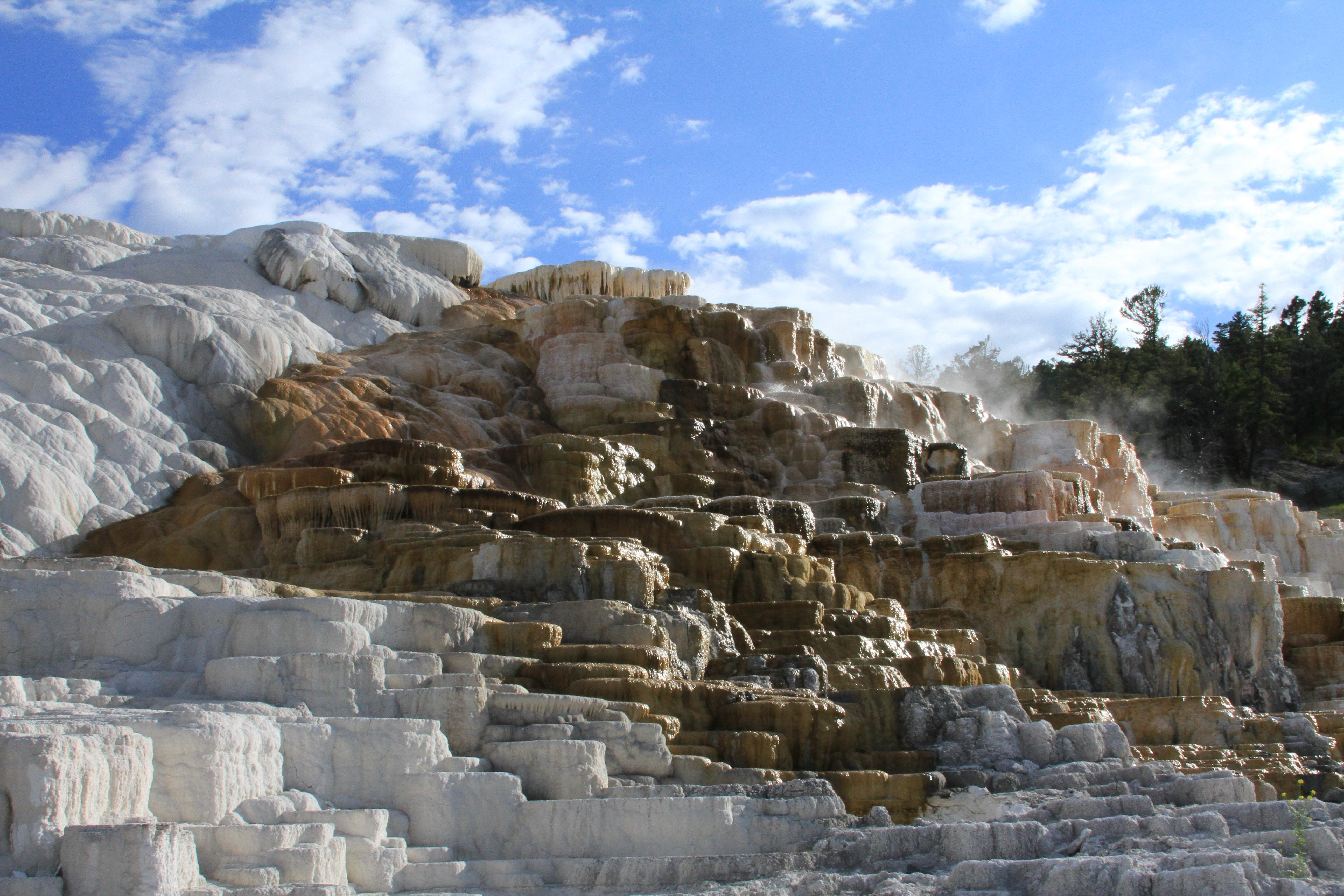 Mammoth Springs in Yellowstone National Park [5184x3456] [OC] r/EarthPorn