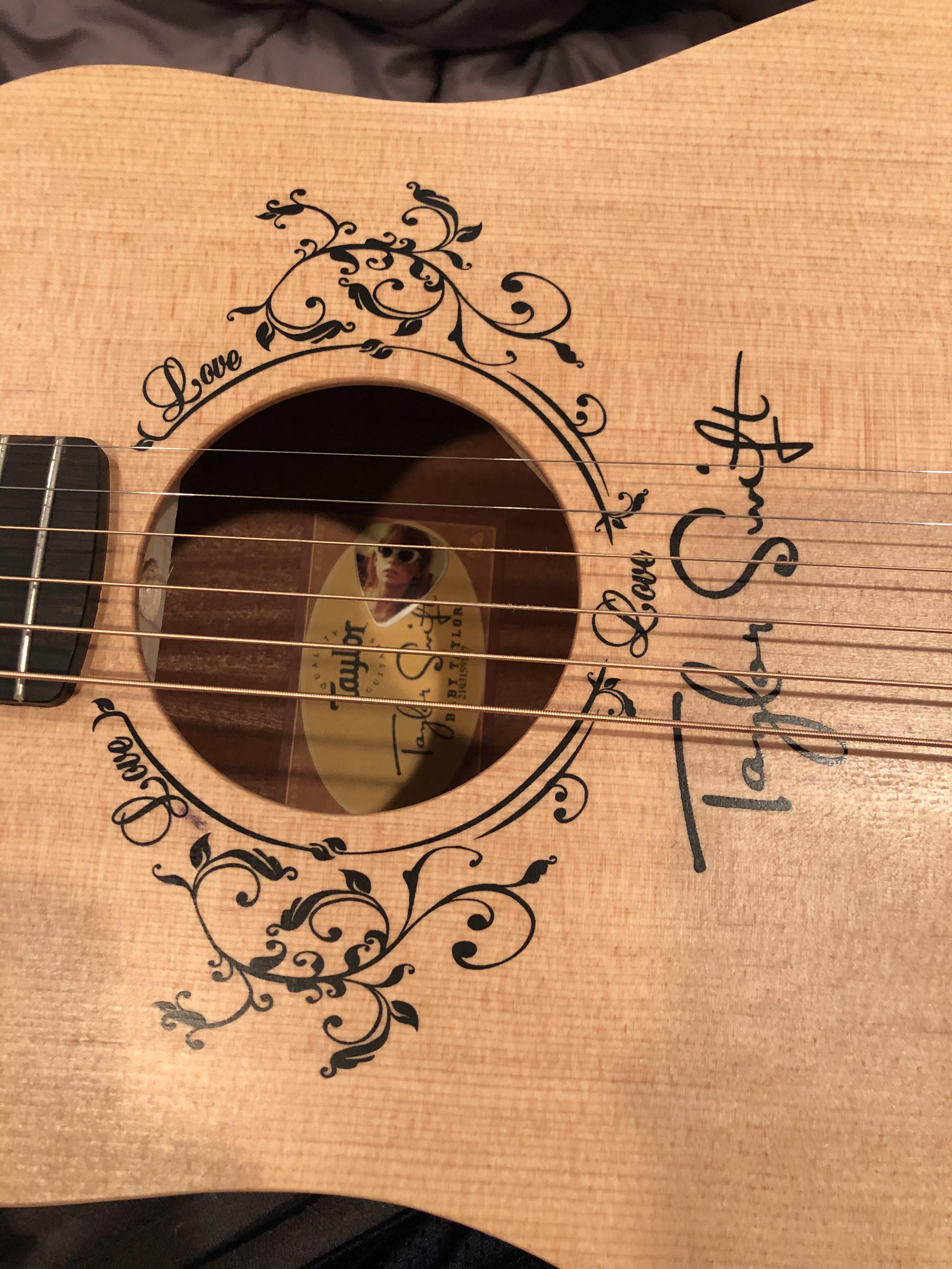Taylor pick fell in Taylor guitar, picture taken r/TaylorSwift