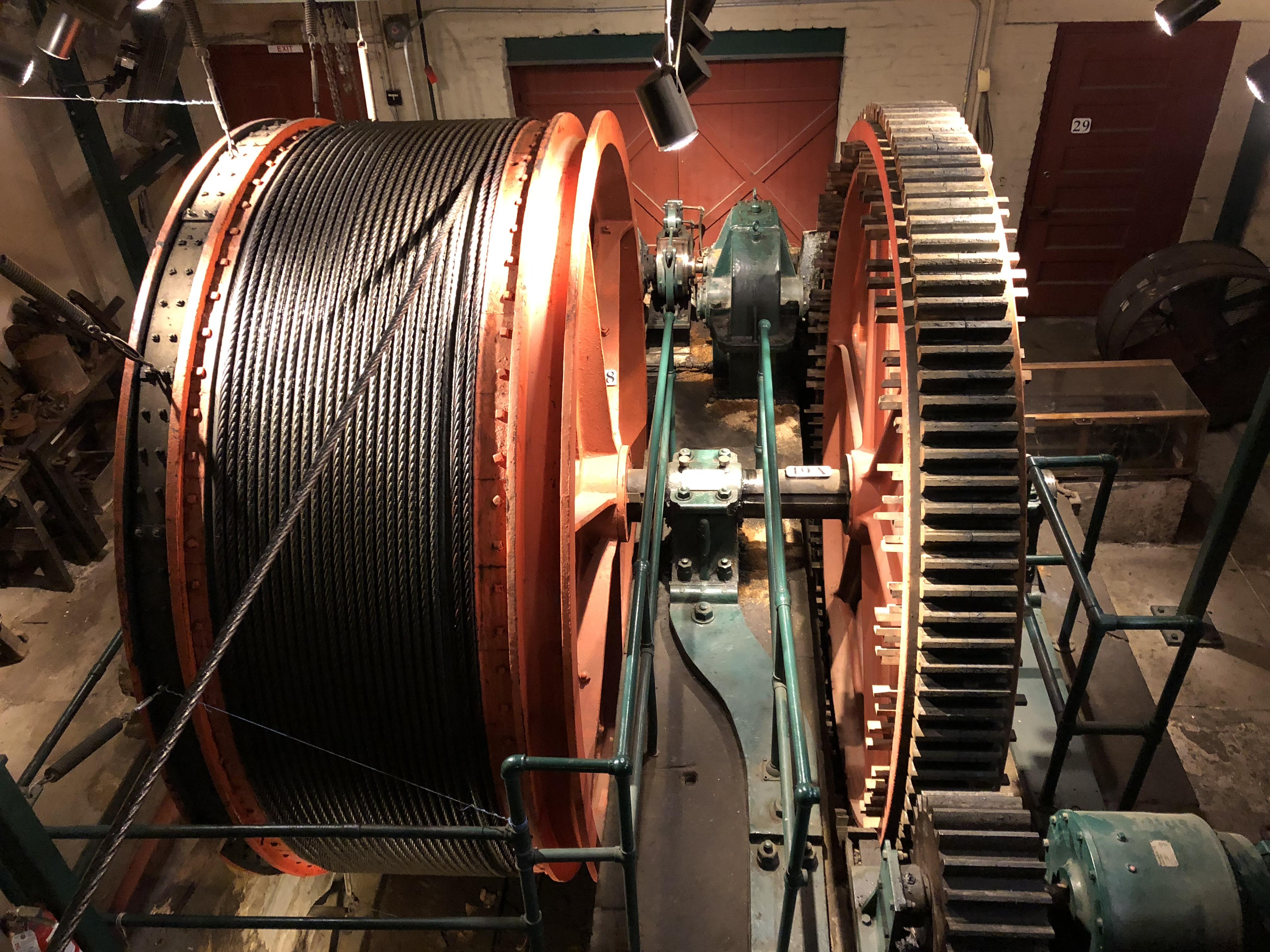 Cable drum of the Duquesne incline in Pittsburgh. steampunk