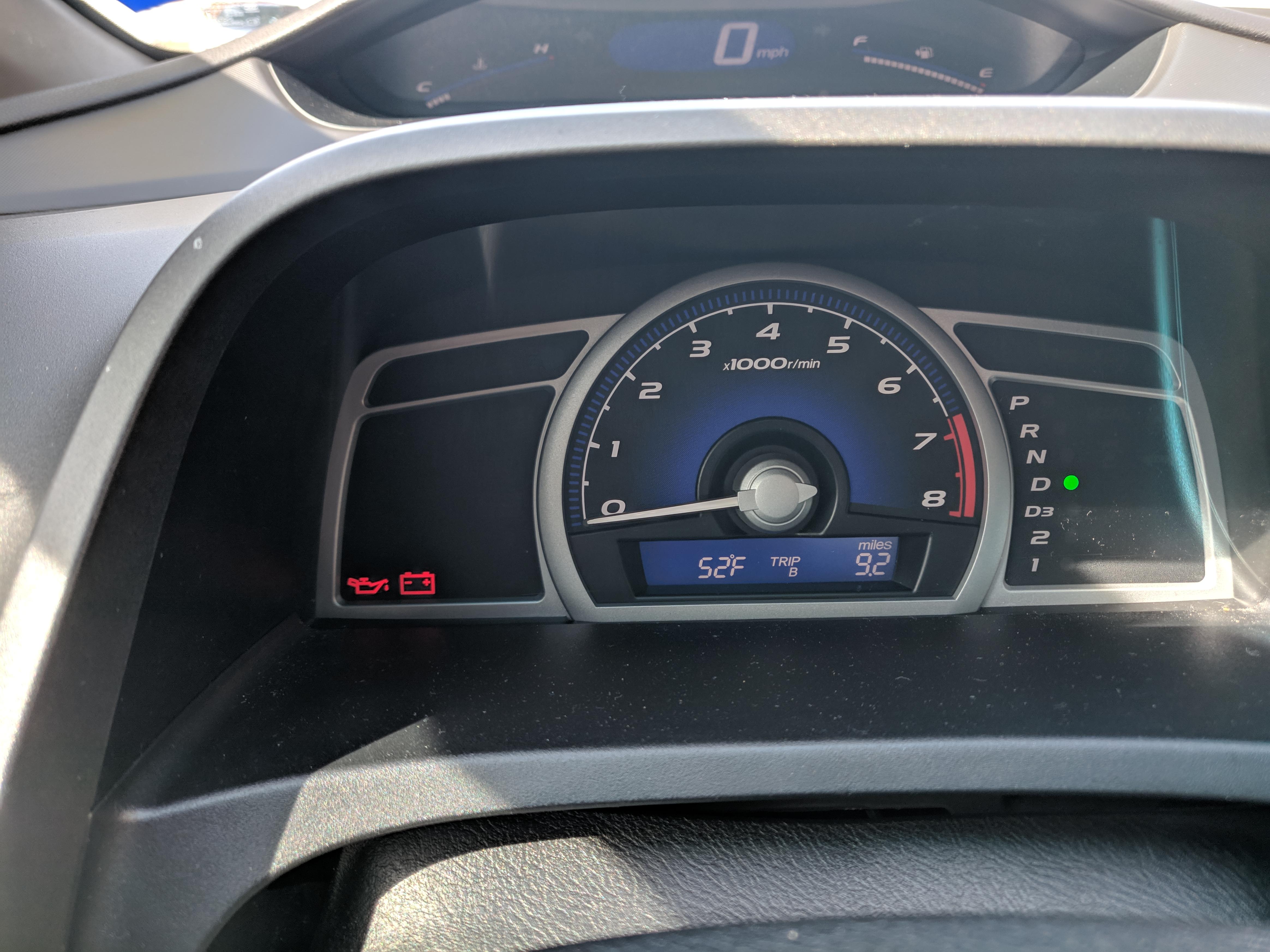 [2008 Civic] Engine shut off while coasting in parking lot. Stuttered