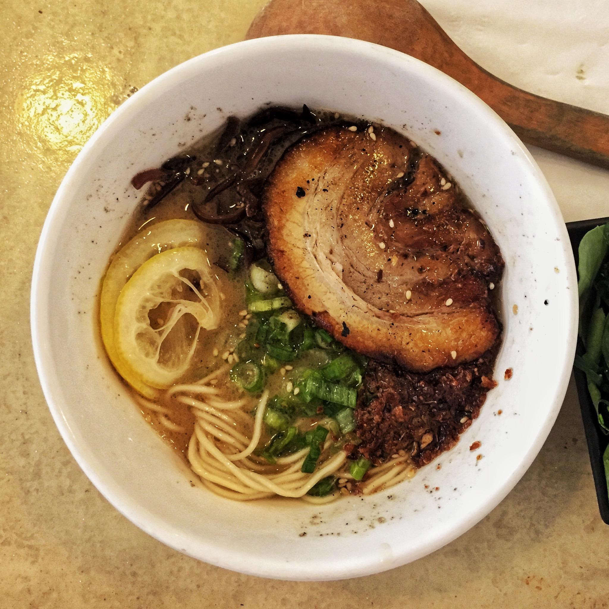 [fresh] lemon and black pepper ramen at Bassanova r/ramen