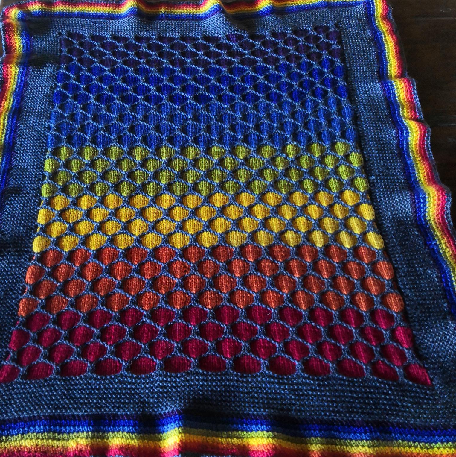Finished rainbow baby blanket ️🌈 made for a friend using the free
