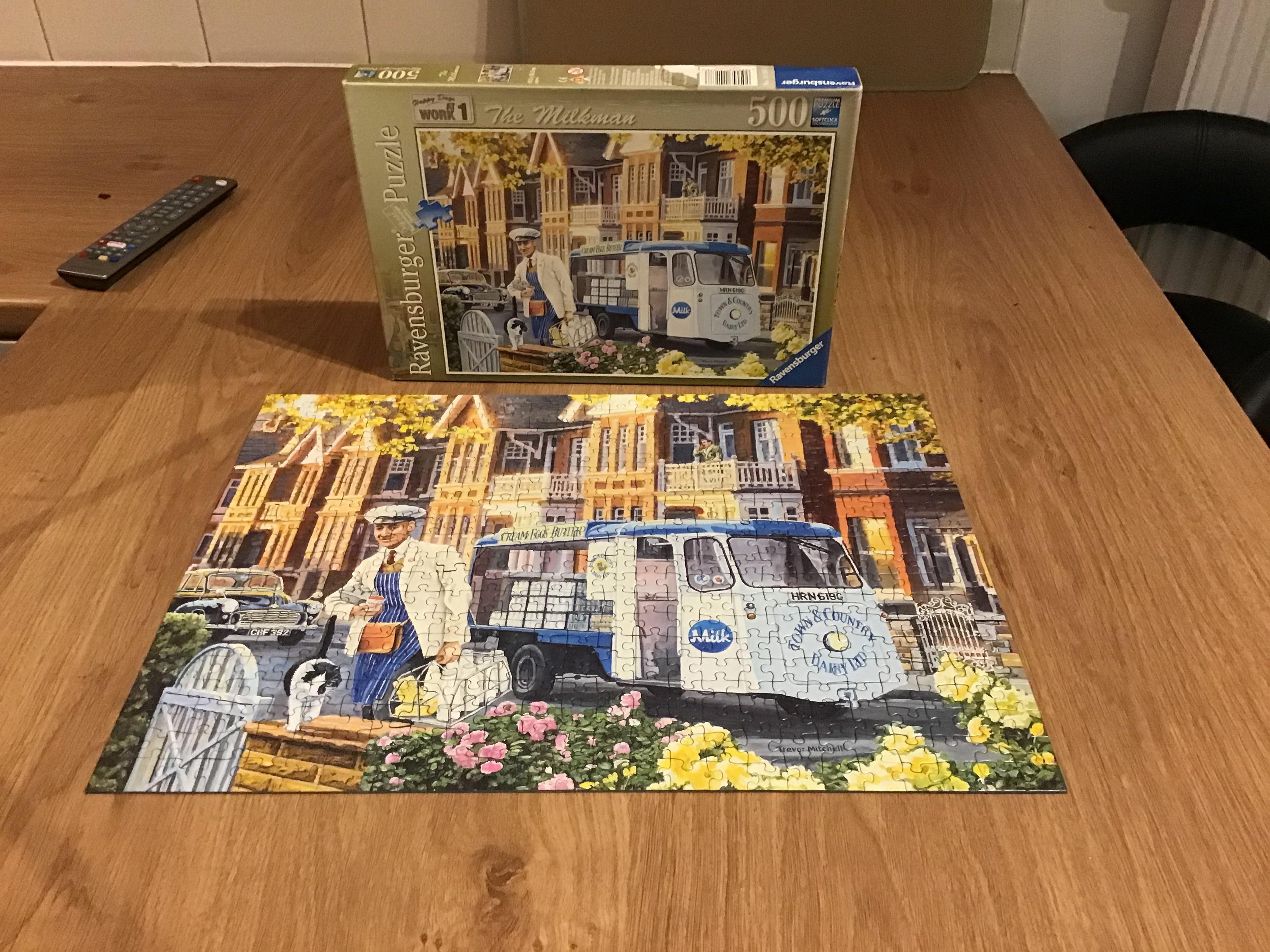 Happy Days at WorkThe Milkman 500 pieces, Ravensburger. r/Jigsawpuzzles